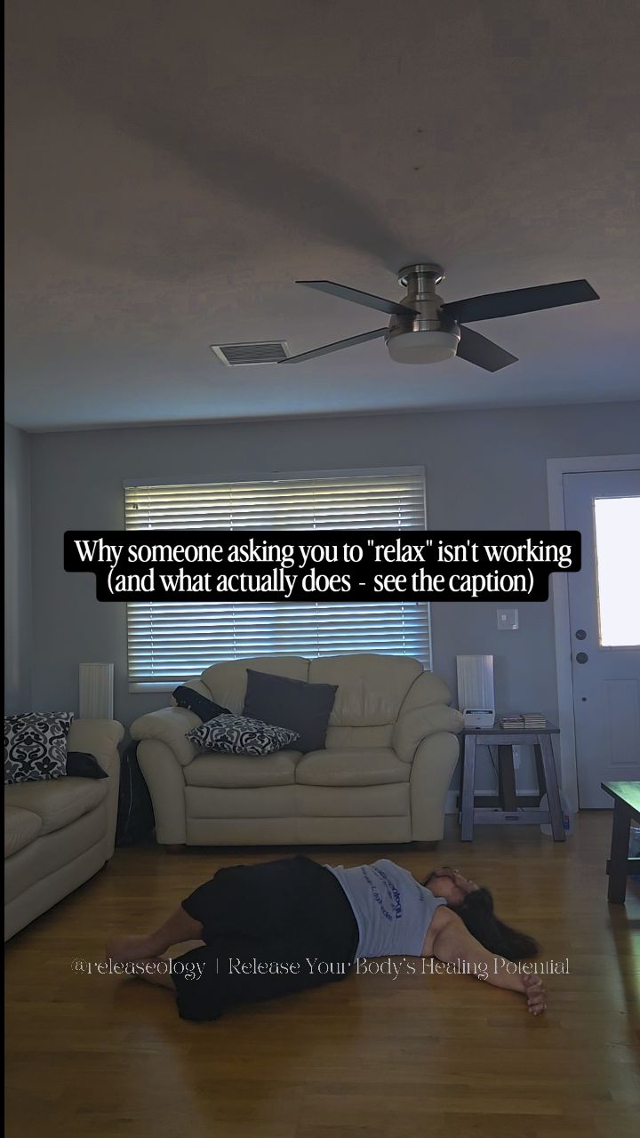 Why someone asking you to "relax" isn't working (and what actually does - see the caption)
Your nervous system capacity is overloaded.
Your ābucketā is full.
You might notice:
⢠Quick overwhelm
⢠Irritability
⢠Shutdown
Try these 3 things:
1. Reduce inputs (phone / social media detox)
Your nervous system is constantly processing everything you take inā
scrolling, notifications, noise, conversations.
Give it a break.
š Set a timer for 5ā15 minutes
š Put your phone on silent and out of reach
š Sit in a quieter, lower-stimulation environment
Even short breaks can lower the āloadā on your system and help it reset.
2. Slow breathing (regulation reset)
Your breath is one of the fastest ways to signal safety to your body.
š Inhale through your nose for ~4 seconds
š Exhale slowly through your mouth for ~6ā8 seconds
š Keep it gentleādonāt force a deep breath
The longer exhale is what helps your system downshift out of stress mode.
3. Gentle movement (rocking / swaying)
This is one of the most underrated ways to calm your nervous system.
š Sit or stand and gently rock forward/back or side to side
š Keep the movement small, slow, and rhythmic
š Let your body relax into the motion (not stiff or forced)
Think: how youād naturally rock a babyāthat same motion tells your nervous system āyouāre safe.ā
If those didnāt work for you⦠that doesnāt mean nothing will. It just means your nervous system needs something more specific. I have a full library of exercises in my MASTERY course, comment MASTERY to purchase it or you want 20 targeted exercises, check out my Nervous System Reset Library by commenting LIBRARY.