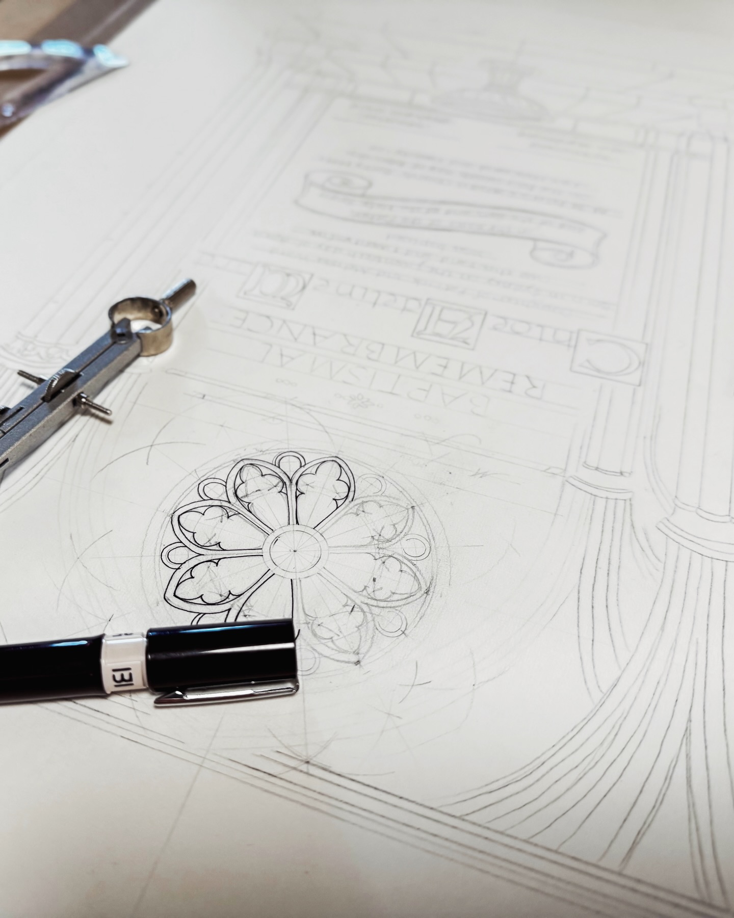 ๐ซ ๐ง๐ต๐ฒ ๐ถ๐บ๐ฝ๐ผ๐ฟ๐๐ฎ๐ป๐ฐ๐ฒ ๐ผ๐ณ ๐ฒ๐ฎ๐ฐ๐ต ๐๐๐ฎ๐ด๐ฒ ๐ถ๐ป ๐ฐ๐ฟ๐ฒ๐ฎ๐๐ถ๐ป๐ด ๐ฎ ๐ฝ๐ถ๐ฒ๐ฐ๐ฒ ๐ฎ๐น๐๐ฎ๐๐ ๐๐๐ฎ๐๐ ๐๐ถ๐๐ต ๐บ๐ฒ, before colour, before gold, each page must first learn to stand.
This Baptismal work was completed in early February this year. Still, it really began much earlier, in the drawing and sketching stage last year, before being reworked into the final piece.
I always love this part of the process: working through the structure, spacing, and proportion before everything else is built. By the time colour and gold start to come in, so much of the page has already been shaped in those stages, through long moments of silence in the corner of my studio.
The first slide is from the sketching stage, and the second shows part of the painting process, where the architecture begins to come alive with colour and gold. ๐
#illuminatedmanuscript #manuscriptillumination #gildingart #arteducation #artprocess