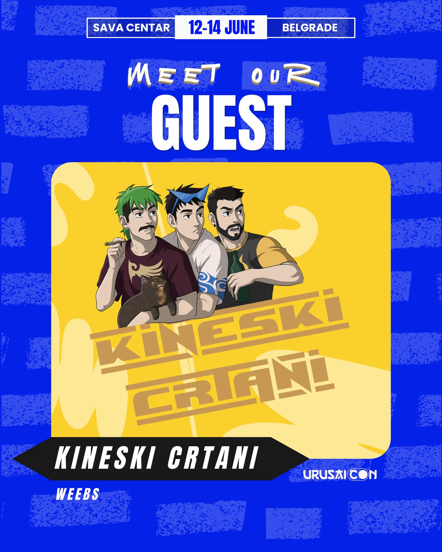 Urusai Con 2026 welcomes @kineskicrtani_shop @debilana_official
Don’t miss the hype around their quizzes, the beloved Urusai Fandom Clash Arena, and their shop in the vendor zone this June at @urusai.con
🎫 Tickets available now @tickets.rs