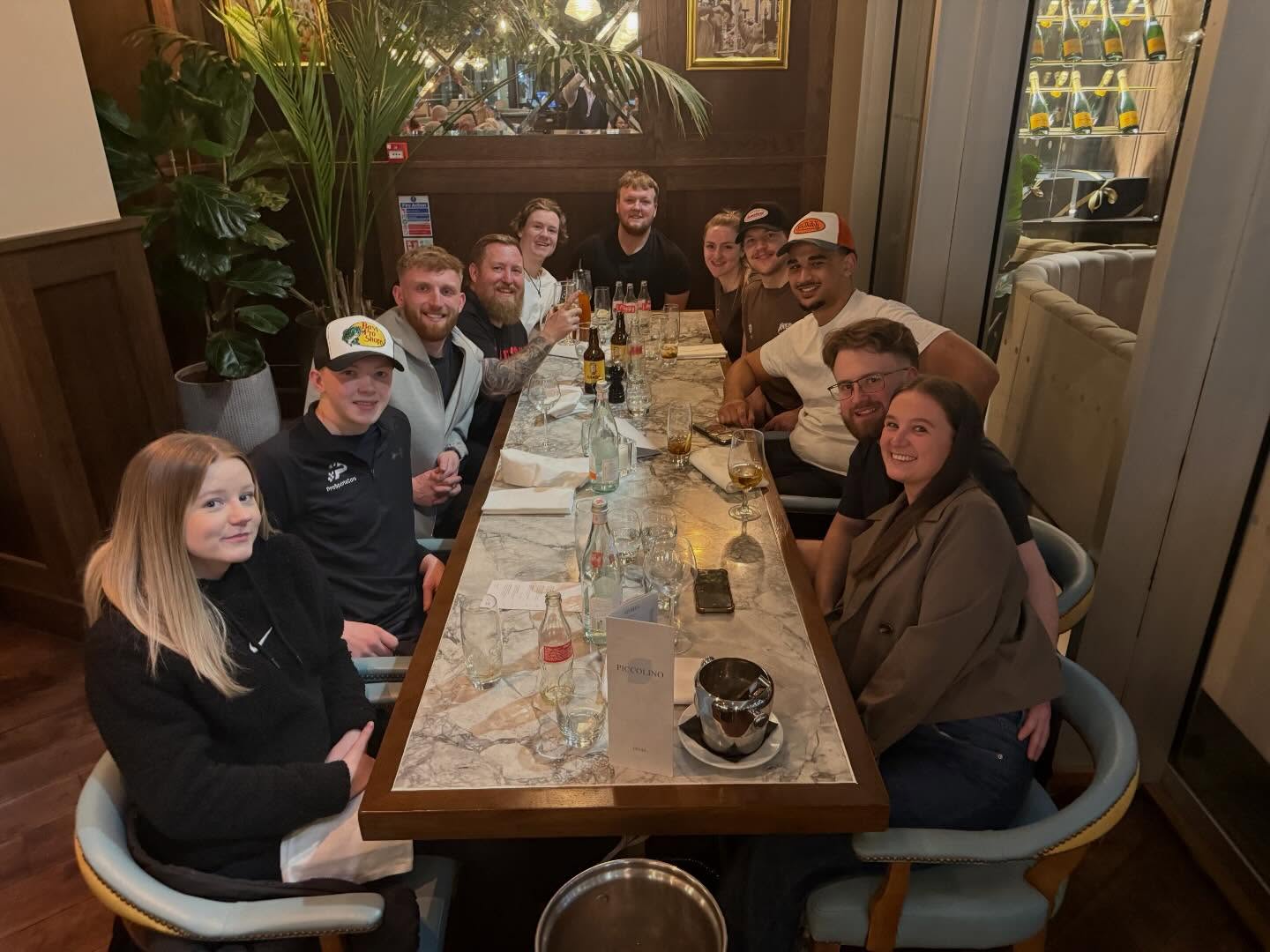 A big thank you to @piccolinorestaurants for showing us a great time and great service ! I know that @rhys_stout1 really loved the wait staff! But all the @dragonsihc loved the meal! I’d have to ask @jakewitkowski_ about the dessert and the singing but I’m sure it was amazing ! Make sure to head in to try this great restaurant!
