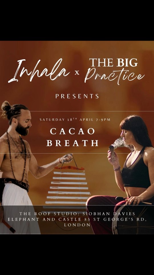 Come join us next Saturday 18th April 💜
Inhala x The Big Practice
7-9pm.
Let's gather in community 🔥
Let's drop into practice ✨
Let's make magic 🪄
Myself and @leo_oppenheim will be joined by an epic team including @withsarahweatherby and @serafinarose .
Guiding you through a night of Cacao, Breathwork and Sound 🌱.
A special event and we'd love to see you there.
We have such a beautiful group gathered together already and we have the final few spaces left.
Come alone, come with a friend, come exactly as you are.
Hit the link in my bio 🖇️ to book or find out more.
See you There
Xxx
Jenny and Leo
.
.
.
.
.
.
.
.
.
.
.
#londonbreathwork #londoncacao #breathworkfacilitator #londonsound #breathwork