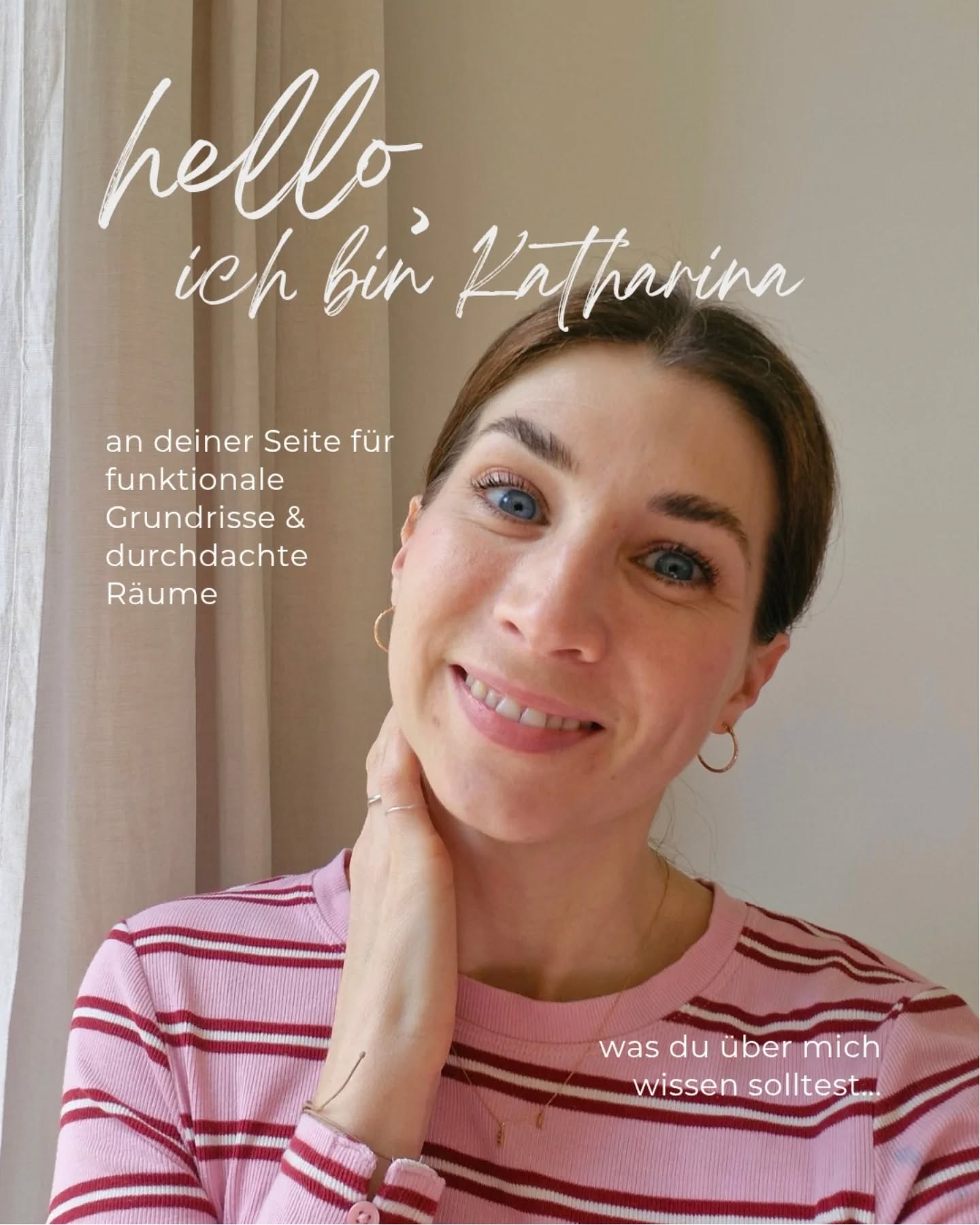 Hallo und willkommen auf meiner Seite! Ich bin Katharina und an deiner Seite für Grundriss-, Hausbau- und Einrichtungsfragen. MEIN MOTTO: Jeder braucht Räume, die zu ihm passen!
MEINE LEIDENSCHAFT: Räume mit gezielten Veränderungen verwandeln!
Alles zu meinen Angeboten findest du auf meiner Website unter www.themintliving.at und noch mehr Infos gibts im persönlichen Erstgespräch!