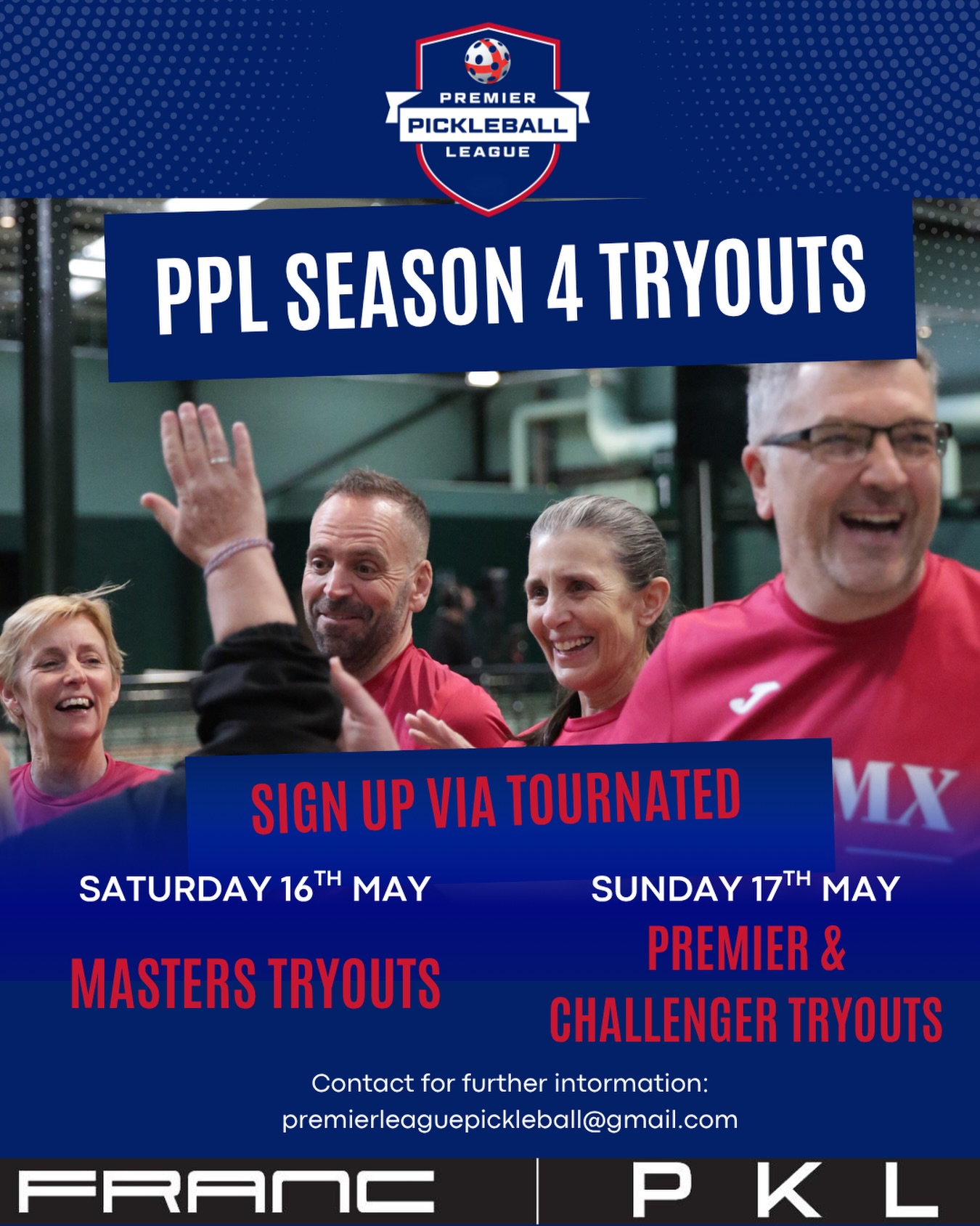 Try Outs Sign Ups Filling Up Fast! 🚨
16/17 May - Hampshire Court Hotel
Do you want to be a part of Season 4 of the Premier Pickleball League? Here is your chance!
Link in Bio to sign up!
#Pickleball #Tryouts #PremierPickleballLeague #Sport #Hampshire