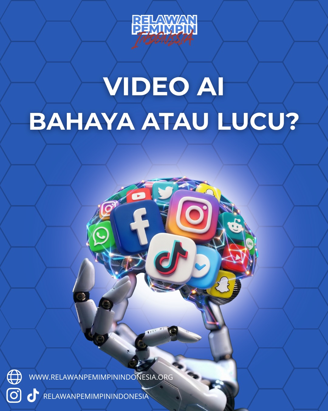 Teknologi Kecerdasan Buatan (AI) ibarat pedang bermata dua. Di satu sisi bisa menjadi hiburan dan alat bantu yang luar biasa, namun di sisi lain menyimpan potensi bahaya manipulasi informasi yang masif.
Kutipan dari Pak Prabowo Subianto menjadi pengingat yang pas, kita harus waspada. Menghadapi masifnya konten rekayasa digital, kita dituntut bersikap proaktif. Tidak cukup hanya sekadar melek teknologi, seorang pemimpin dan masyarakat yang bijak harus memiliki moral untuk tidak menyalahgunakannya.
Mari perkuat literasi digital kita. Saring sebelum sharing, dan jadilah netizen yang kritis!
Bagaimana pandanganmu tentang etika penggunaan AI di masa kini? Beri tanggapan kamu di kolom komentar.
#RelawanPemimpinIndonesia #LiterasiDigital #ArtificialIntelligence #Kepemimpinan #IntegritasDigital