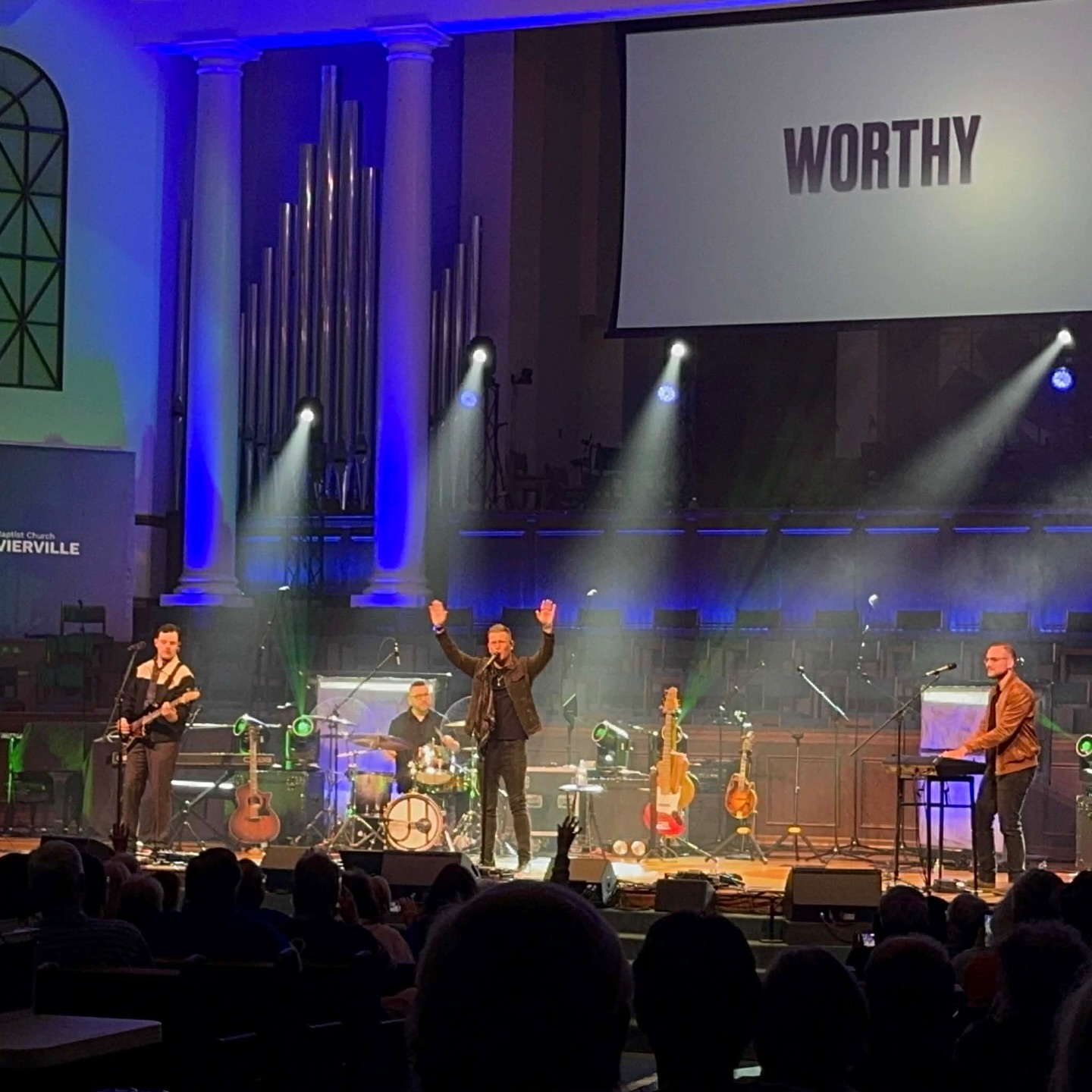 Thank you to my brother, @scottyinman, for having me at his Hometown Jam today! You all have to check out this event next year. It’s amazing! We are home for a few days but we will see you this weekend in Dallas and Tyler, TX! #churchtour ⛪️🚌 P.S. MY BAND IS GOATED