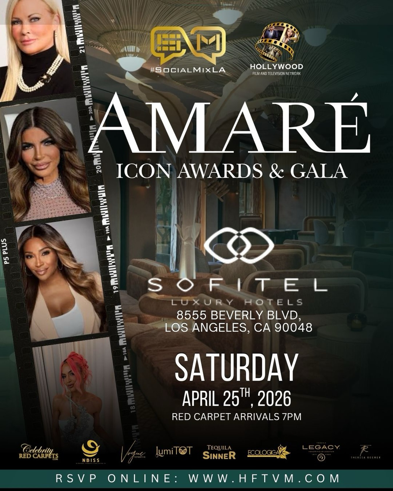 @socialmixlosangeles @amaremagazine presents Amare Icon Awards,Cover Release and Afterparty @sofitellosangeles on Saturday April 25th, 2026, red carpet arrivals 7pm | Sofitel Los Angeles at Beverly Hills, 8555 Beverly Blvd, Los Angeles, CA | visit HFTVM.com or SOCIALMIXLA.com for more info.