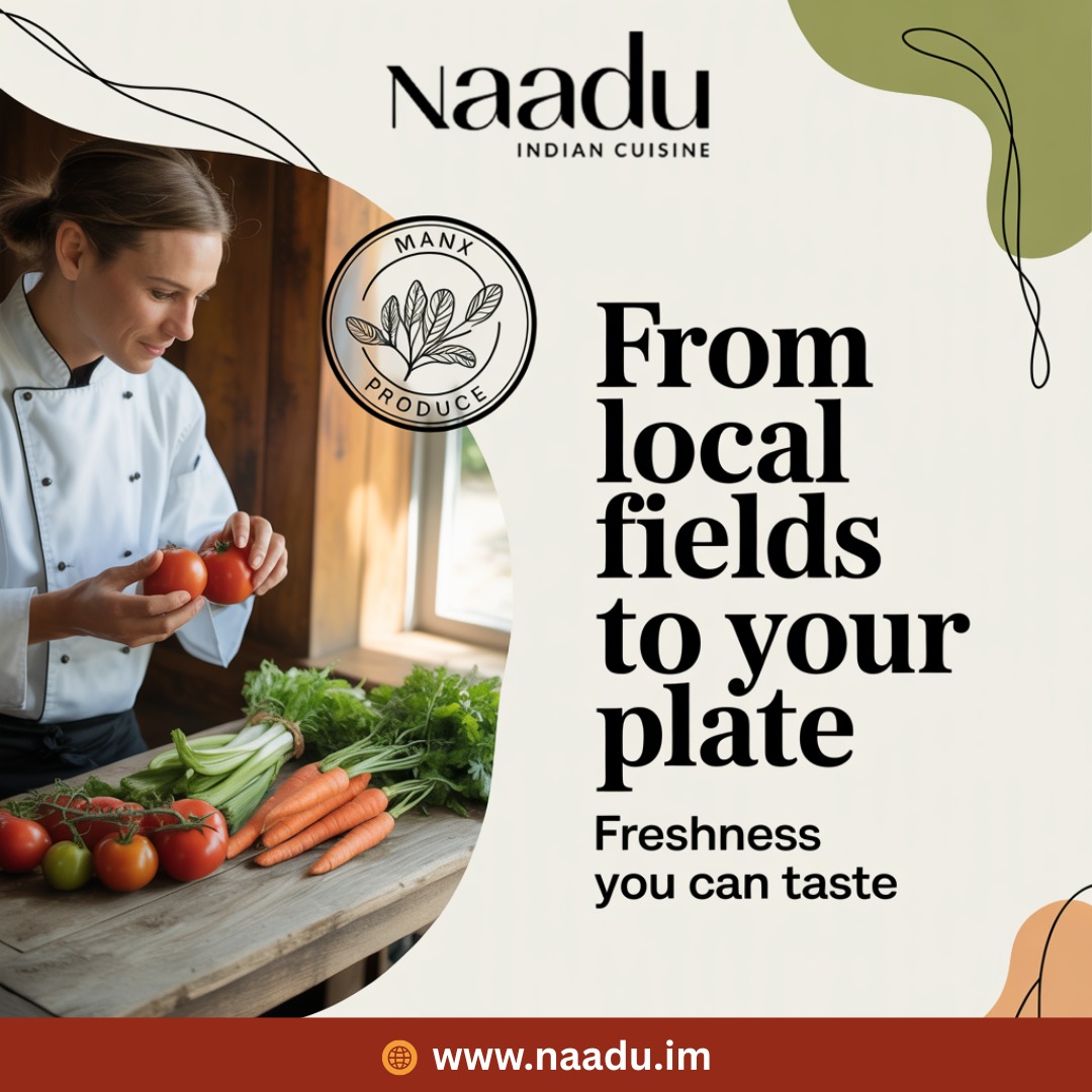 At Naadu, great food starts long before the kitchen. We work closely with Manx farmers to source fresh, local ingredients reducing our carbon footprint and supporting the community.
The result? Produce that reaches your plate at its freshest, full of flavour and goodness. A win for the island and for your palate.
Taste the journey: https://www.naadu.im/
#naaduiom #LocalSourcing #ManxProduce #SustainableDining #FreshIngredients #IndianCuisine #SupportLocal #IsleOfMan #FoodStory