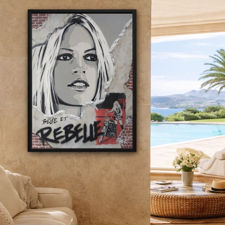 Belle et Rebelle
Brigitte Bardot revisitée par ALIN dans une œuvre où douceur et caractère se rencontrent.
Une présence iconique, libre et intemporelle, à découvrir en galerie et en ligne.
#ArtContemporain #BrigitteBardot #PopArt #SaintTropez #ALIN