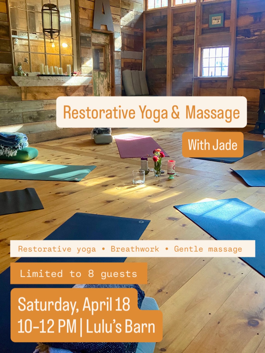 Awaken with the energy of spring and step into a sacred space of renewal, surrender, and gentle transformation. As the season invites fresh beginnings and soft expansion, Sacred Release offers a soul-nourishing experience designed to help you shed the heaviness of winter and welcome lightness into your body and spirit.
Through restorative yoga, intentional breathwork, and the healing art of intuitive touch, you’ll be guided into deep relaxation and energetic alignment. As you settle into supportive postures, Jade will offer compassionate, hands-on care—including gentle massage and nurturing touch for the neck, head, shoulders, and back—encouraging stored tension to soften and melt away.
Spring is a season of release and rebirth. This experience invites you to clear stagnant energy, reconnect with your body’s innate wisdom, and create space for what is ready to bloom within you.
Held in a serene and welcoming setting, this gathering is an opportunity to slow down, soften, and align with the rhythms of the season. All levels are welcome. Space is limited 8 attendees to ensure personalized attention—reserve your spot and step into spring feeling renewed, restored, and radiant.
Book your spot - https://www.lulusbarn.com/yoga-classes
Link in bio.
#yogaandmassage #springrenewal #ruralmaine #wiscasset #lulusbarn