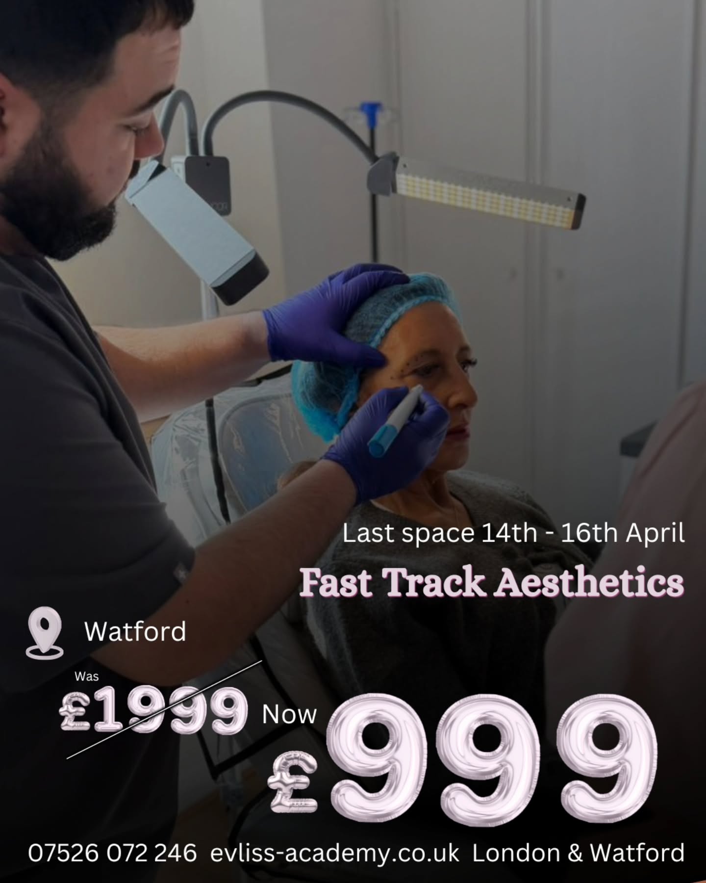 Fast Track to Aesthetics
Tuesday → Thursday
📍 Watford
One space left.
£1999 → £999
Not a “maybe later” moment.
If you’ve been thinking about starting…
this is your sign.
📩 Message now to secure the last spot
📲 07526 072 246
🌐 evliss-academy.co.uk
#aestheticstraining #beautycoursesuk #learnaesthetics #lastspotalert #watfordbusinesses