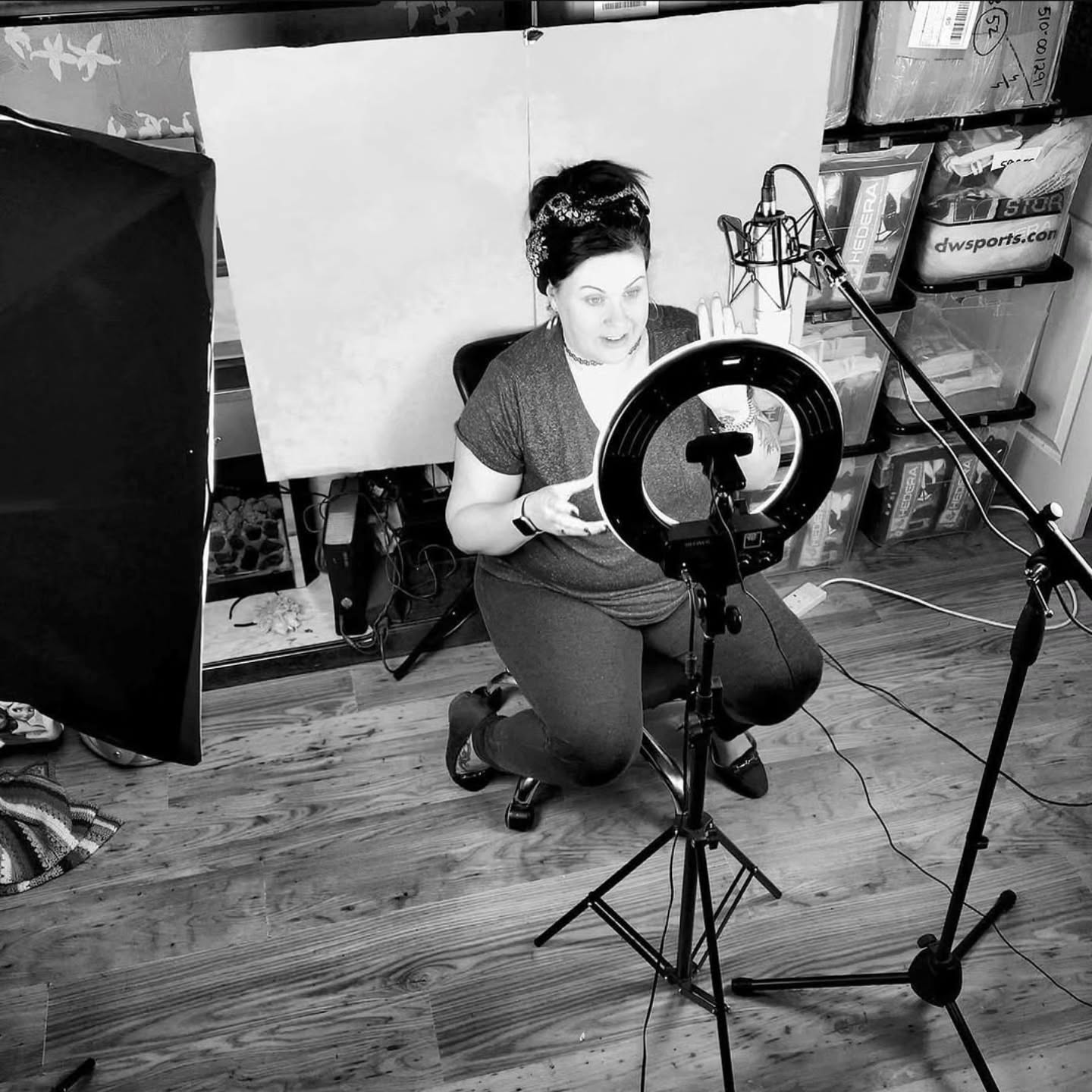 Everyone starts somewhere.
Every wannabe business owner, cycle-breaker, multi-millionaire, change-maker...all started somewhere.
This is me, huddled in a back room of my old house.
No fancy graphics. All our crap shoved out of view.
The background is two plain bits of paper stuck together to hide our sins.
Everything I did, I bootstrapped it and cobbled it together to make it work.
But your girl turned up.
Nothing is going to be perfect when you start.
But you've got to start.
You've got to show up like the person you want to be.
You've got to turn up ready to deliver.
That, I can help you with.
One thing that I do know, after all these years, is if you're not telling people how you help them and how they can work with you, someone else is.
Let's get you front and centre.
I'm going to teach you exactly what is working right now so you can get in front of the right people.
Bee Heard Bootcamp starts tomorrow, the 21st of Aprilā¦get yourself signed up. Link up in the bio.
Because if you're waiting for perfection before you begin, you'll be waiting a lifetime.
Your people need you now.
Let me help you reach them.