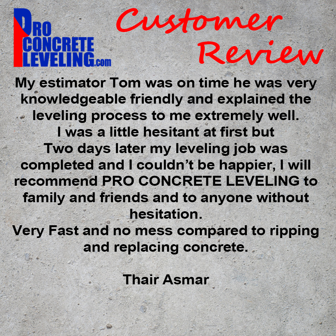 ⭐⭐⭐⭐⭐ Check out one of our most recent 5-Star Reviews! We regularly receive 5-star reviews from concrete raising and leveling customers in the Detroit, Monroe, and Toledo areas.
https://www.rfr.bz/i8daef2
#detroit #toledo #monroe #michigan #ohio