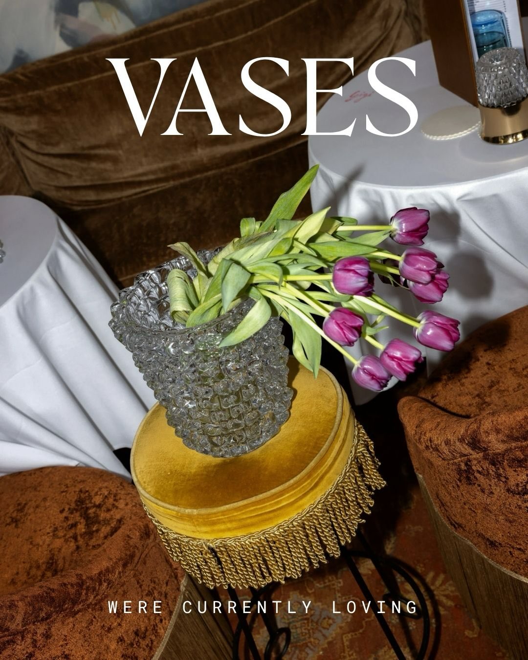 Vases we’re loving.
Sculptural, textural, statement.