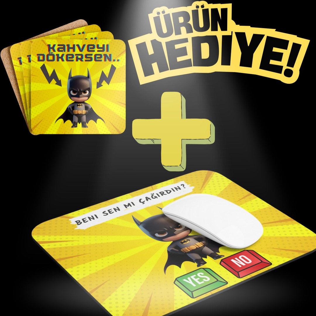 Herkese hitap eden yeni ve özgün tasarımımız ile tanışın! Büyük bir serinin parçası olan BATMAN mousepad ve HEDİYE bardak altlığı satışta. Hemen bilgi alabilirsiniz. #gizhanim kendine tasarım.