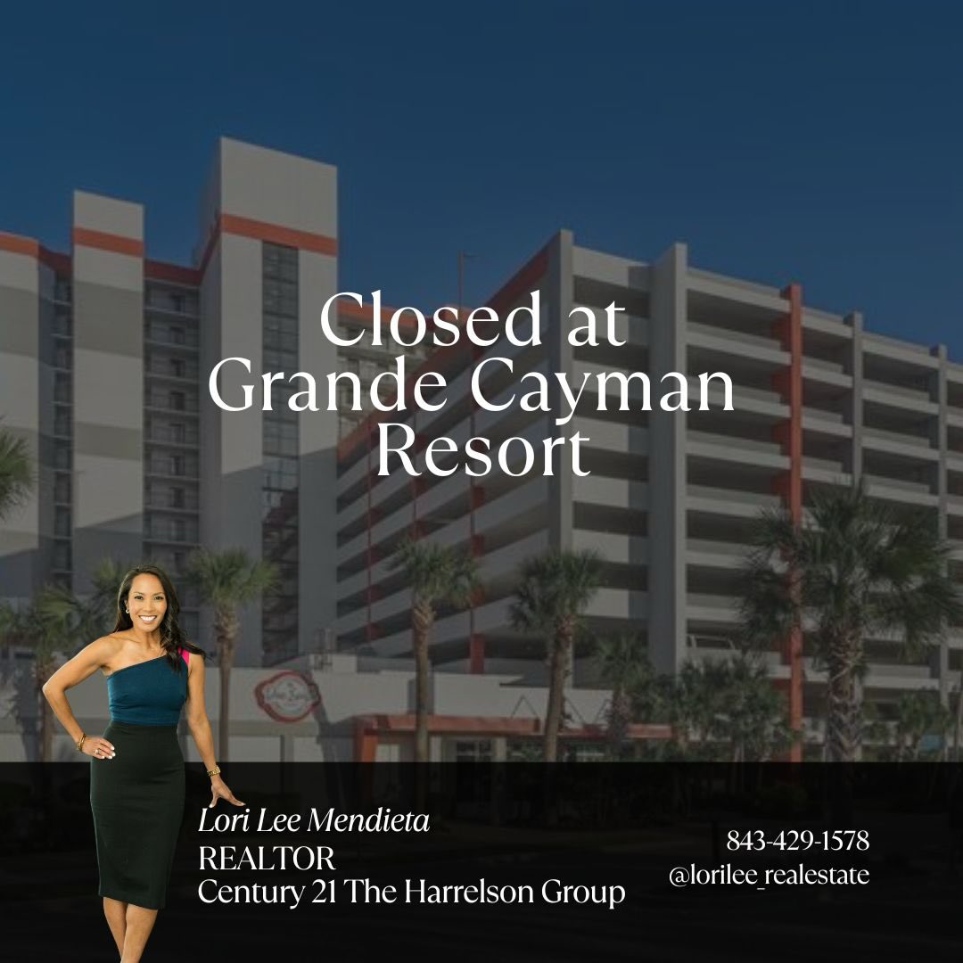 Closed at Grand Cayman Resort.
Another smooth closing here along the oceanfront.
This one came together with a clear plan from the start—understanding the building, the numbers, and how the property would function long-term. When that’s aligned early, everything else tends to fall into place.
Grand Cayman Resort offers that classic oceanfront setup—direct views, easy access to the beach, and a layout that works well for both personal use and flexibility over time.
Every closing looks a little different, but the goal stays the same: clarity, protection, and a decision that makes sense well beyond the day you get the keys.
#lorileemendieta #c21harrelson #grandstrandrealestate