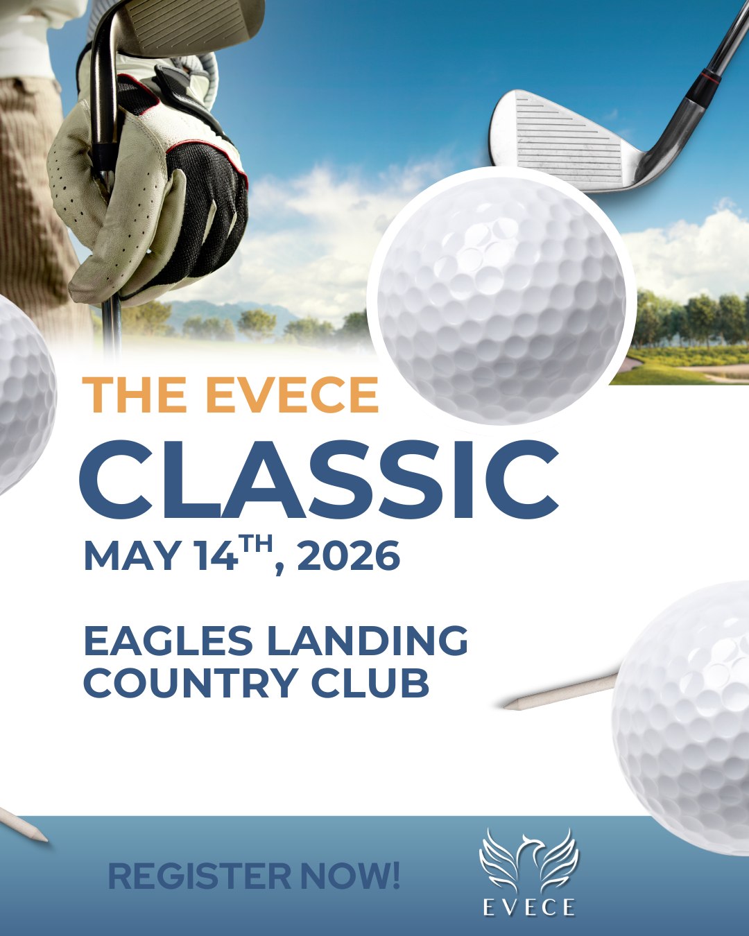 ⏳ We’re getting close!
The EVECE Golf Classic is just weeks away (May 14) and spots are going fast.
Don’t miss your chance to be part of something meaningful. 💛.
.
.
.
EVECEGolfClassic