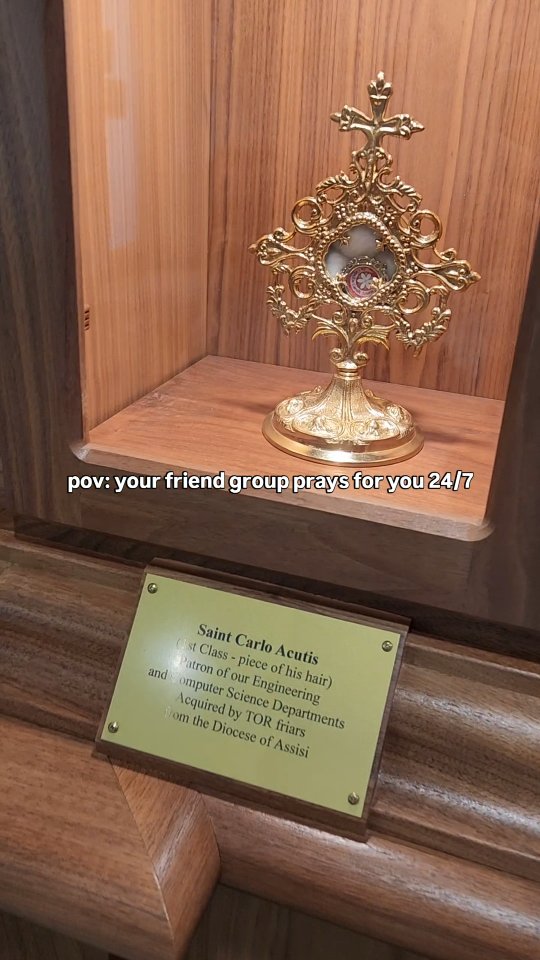 They might not text back, but they intercede 24/7 π
For anyone who's coming to the comments completely confused.... hi. π I'm glad you're here!
These are relics.
Relics are pieces of the physical remains (bodies) of a saint or of something that belonged to them (a piece of clothing, bedding, etc.)
These are in no way worshiped - worship belongs to God alone- but are seen as special- set apart- because of their connection to (or with) this person who is now in Heaven.
Think of it like putting photographs up in your room to remind you to pray for your friends- or maybe you have a grandparent who passed away and you have their picture nearby to feel close to them. Or you have a jacket or T-shirt of a loved one who has passed away. It's the same thing. (just started a couple thousand years before photographs and t shirts were a thing!!π)
Relics help us to feel connected with our Brothers and Sisters who are already in Heaven. We know that they intercede for us before God (Rev. 5:8) and that their prayers are powerful (James 5:16). Just as I can ask my friend here on earth to pray for me, so I can ask a Saint friend who is fully alive with Christ in Heaven!! After all, is "the prayer of a righteous person is very powerful," (James 5:16) then who is more righteous than a Brother or Sister in Christ who's been fully purified and now lives in total communion with God?! π₯Ή Relics are signs that help us to remember this reality.
St. Carlo Acutis and St. Gianna Molla are my friends- truly. St. Gianna is my Confirmation Saint and has prayed for me time and time again, and I've been asking St. Carlo to pray for my future husband since the time I was 13 or 14. It's so special to be able to pray alongside these relics at @franciscanuniversity π€
#catholic #relics #fyp #saints #christian