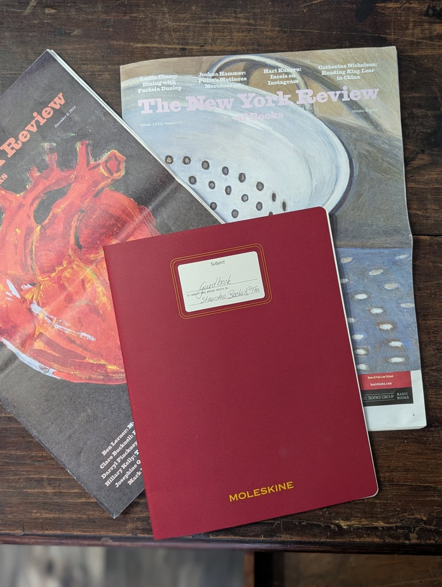 Did you know we have a secret drawer?
The next time you stop by, leave a note in our guest book or peruse the New York Review of Books while your tea is brewing 🍵
Don't be shy.
Open the little desk drawer, leave us a note in our guest book and put it back when you're done ✍️
We can't wait to read your entries!
#indiebookstores #Downtownstaunton #Valleybookshops