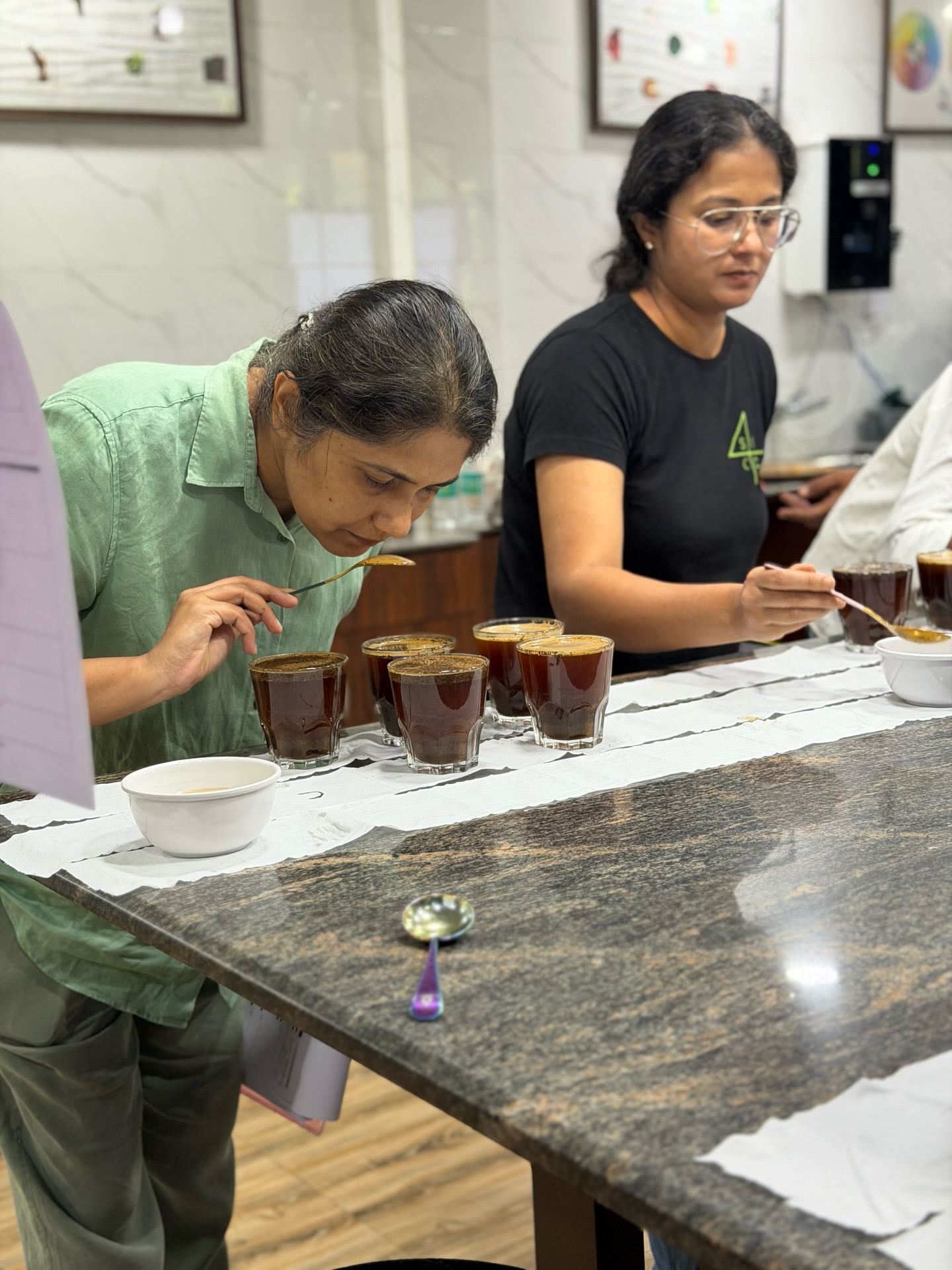 The skills that we honed during our CVA Cuppers Course Dec 2025 is something we are truly grateful and putting to use this year !
Our mentor Sunil Pinto went out of his way to make the methodologies relevant to our local sensorial understanding, it was truly an experience in itself to be guided by you!
Thanks to @gauravganapathi for all the efforts to have put this together.
Can always count on these guys to have the best time and stay happily caffeinated through 10 hour sessions! Big thanks to @komalsable @rishwindevaya @pannaga_karumbaiah @skia_coffee_ let’s get around a coffee cupping table soon ! :)
Coffee Cupping | CVA Cuppers course | specialty coffee skills | training | certification | coffee knowledge | agastya coffee