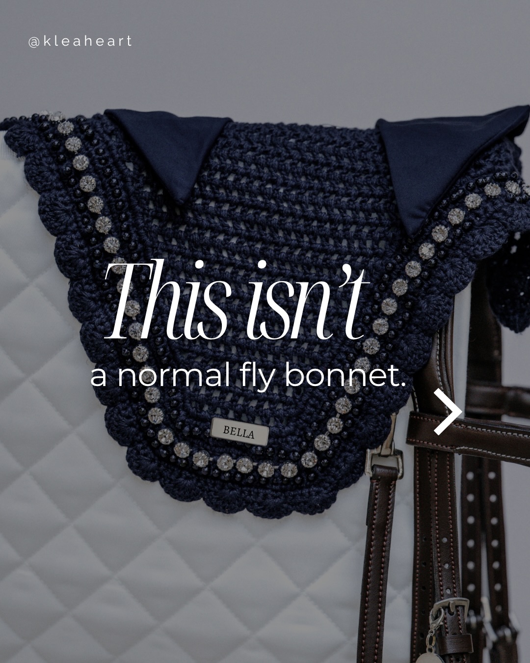 Not made for every horse.
Designed for one.
Yours🖤
Individually crafted fly bonnets.
No mass production.
Available online: kleaheart.com
What name would you choose? 👇
#kleaheart #equestrianstyle #luxuryhorse #custommade #equinedesign