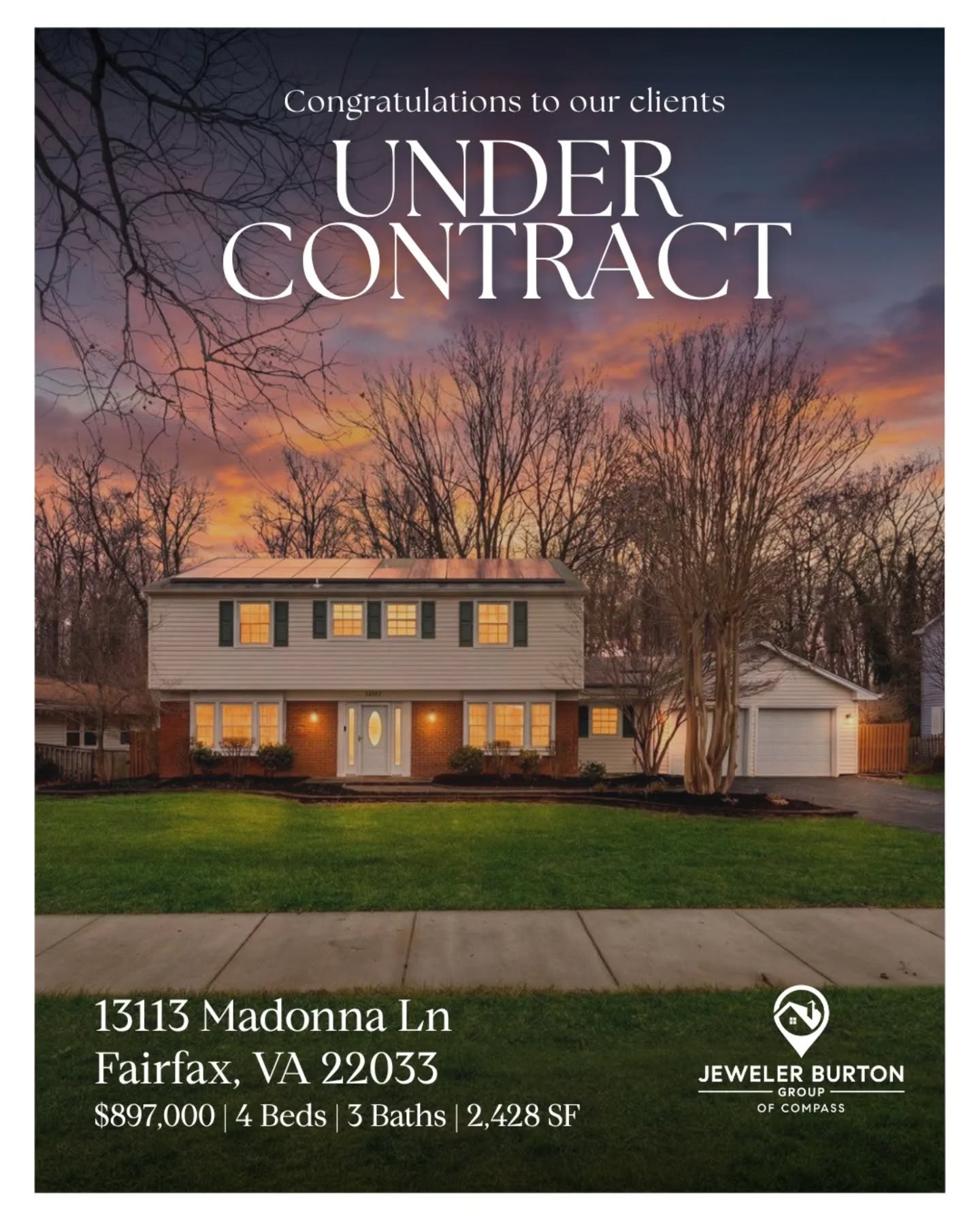 13113 Madonna Ln
Another win for our clients. 🏡
Perfectly located near work and within one of the friendliest communities around, this one checked all the boxes for our client.
We were in heavy competition, but with quick action and remaining in constant communication with the other agent, we put ourselves in position to win and that's exactly what we did!
Love it when a plan comes together!
Thinking about buying or selling? Let's talk.
Link in bio.
Aaron Jeweler
301.325.8569
Aaron@JewelerBurton.com
JewelerBurton.com
#JewelerBurtonGroup #UnderContract #FairfaxRealEstate #FairfaxVA