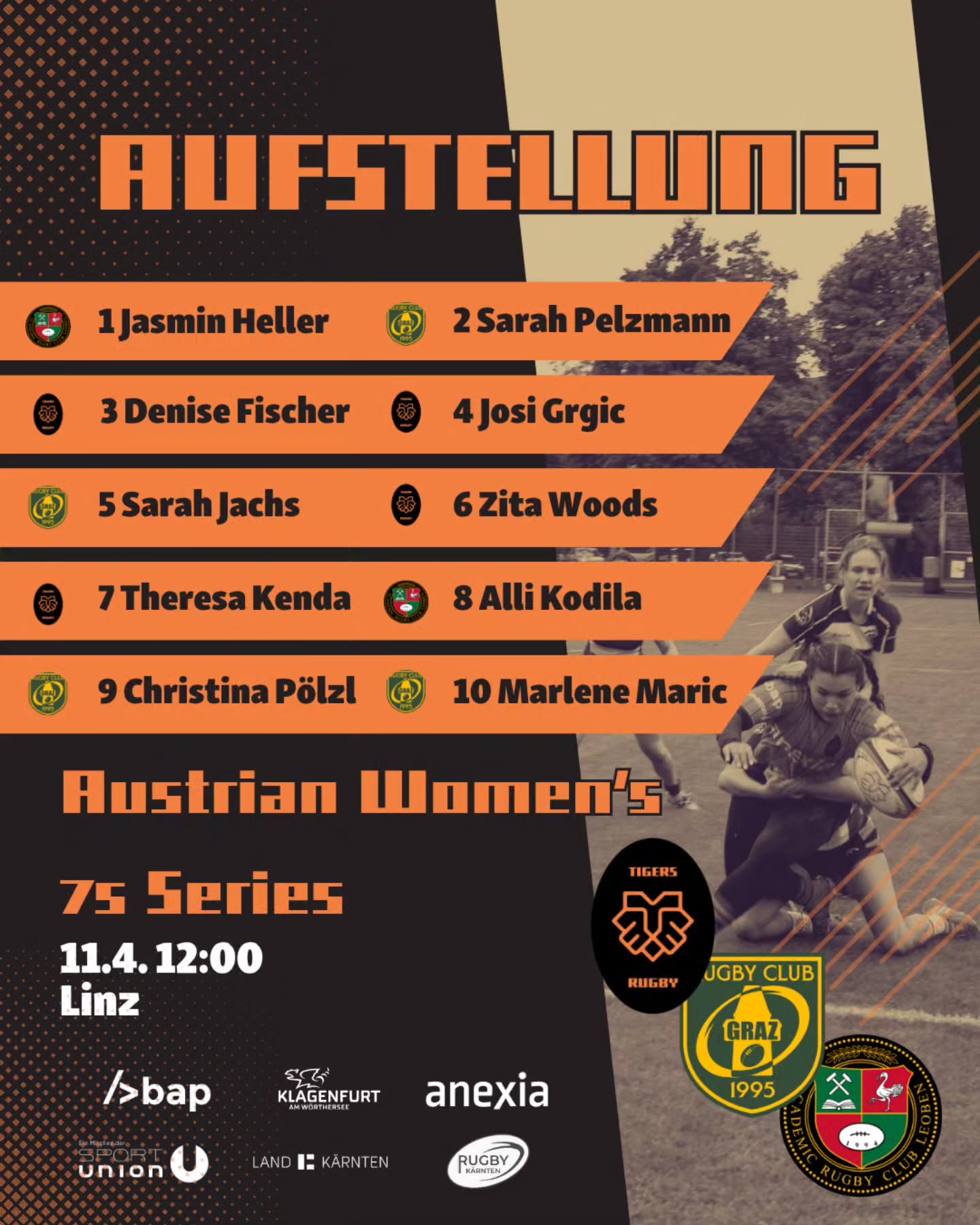 Es geht wieder rund! Wir werden vom @valkyrieswrc_linz erwartet
Gemeinsam mit dem @arc_leoben und dem @rugby_club_graz_women entsenden wir eine starke Truppe. Besonders erfreulich: @zita_woods spielt für uns zum ersten mal, @de.fischi ist zurück aus der Babypause!
#Rugby #Bauernrugby #Klagenfurt