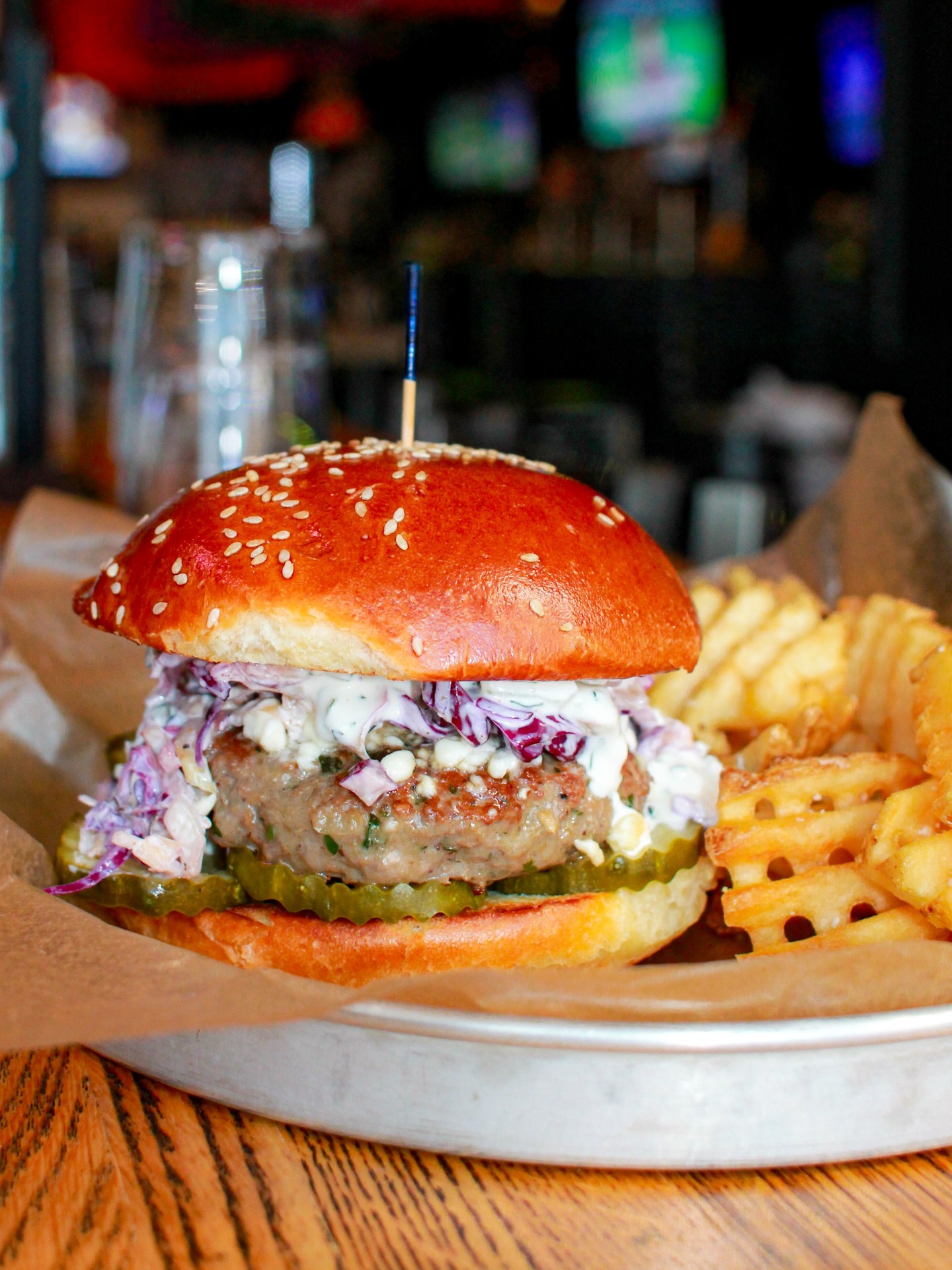 Get ready to tantalize your taste buds with our Burger of the Month: the Lamb Kofta Burger!๐คคJuicy kofta-spiced lamb, crunchy house pickles, vibrant red cabbage & mint slaw, creamy feta, and zesty herb sauce all nestled in a fluffy sesame brioche bun!๐๐ฟGrab yours today and elevate your burger game!
Reservations: www.pintselmhurst.com
#BurgerLove #LambBurger #KoftaBurger #GourmetBurger #BurgerOfTheMonth #BurgerLovers #SesameBrioche #BurgerTime #LambKoftaBurger #CraftBurger #BurgerDelight