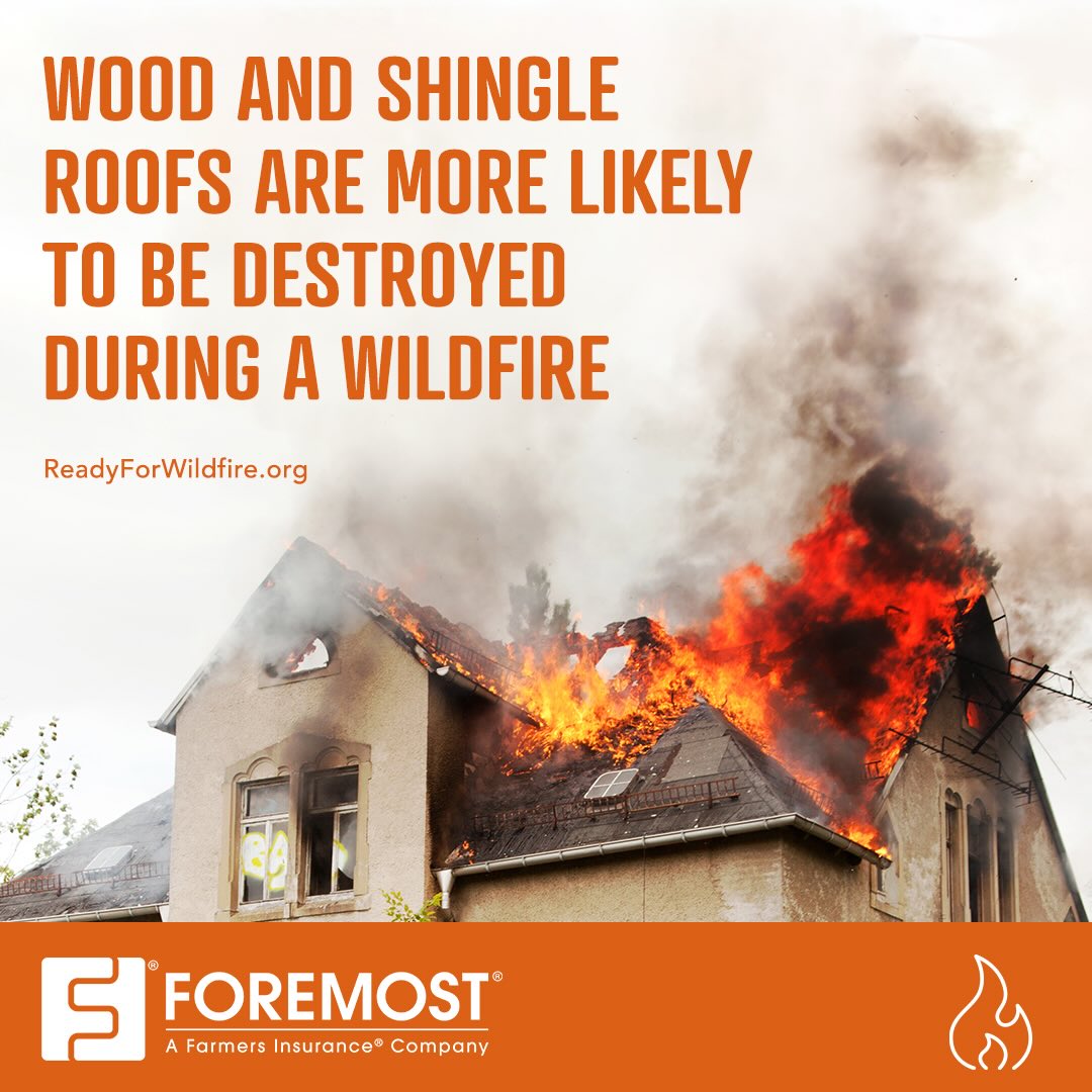 Do you know how to make your home more resistant to wildfires? Start with the roof! Wood and shingle roofs are at a higher risk of being destroyed in a wildfire than other materials - so you may want to consider reroofing.🏡
#homeinsurance #wildfirepreparedness #wildfiresafety #riskprevention #roofingtips