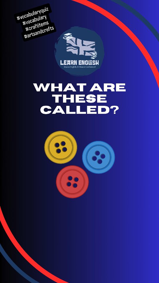 Do you know these #craftitems ? #learnenglish try our #vocabularyquiz #vocabulary #artsandcraftstime