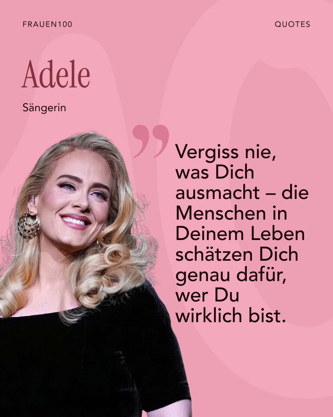 @adele weiß es: Du bist genug. Genau so wie du bist 💕
#frauen100 #adele #femaleempowerment