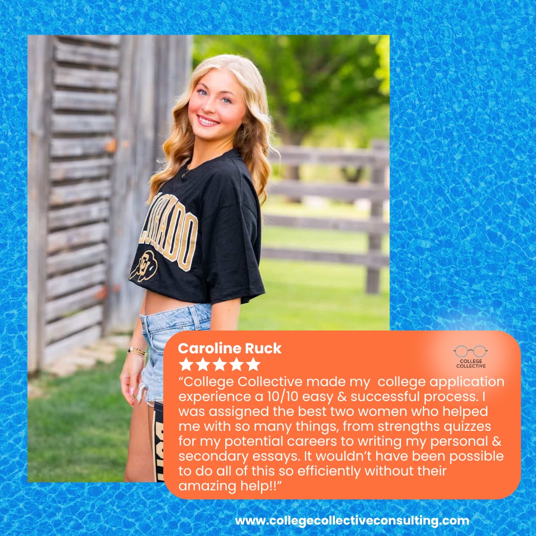 You were a ✨ dream client✨ Caroline! Thank you for your kind words ☺️
We love supporting students through their college admissions journeys! Wondering how we can help you? Let’s set up a free consult & chat about it!
#collegeapplications #collegeadmissions #admissions #juniors #studentsupport