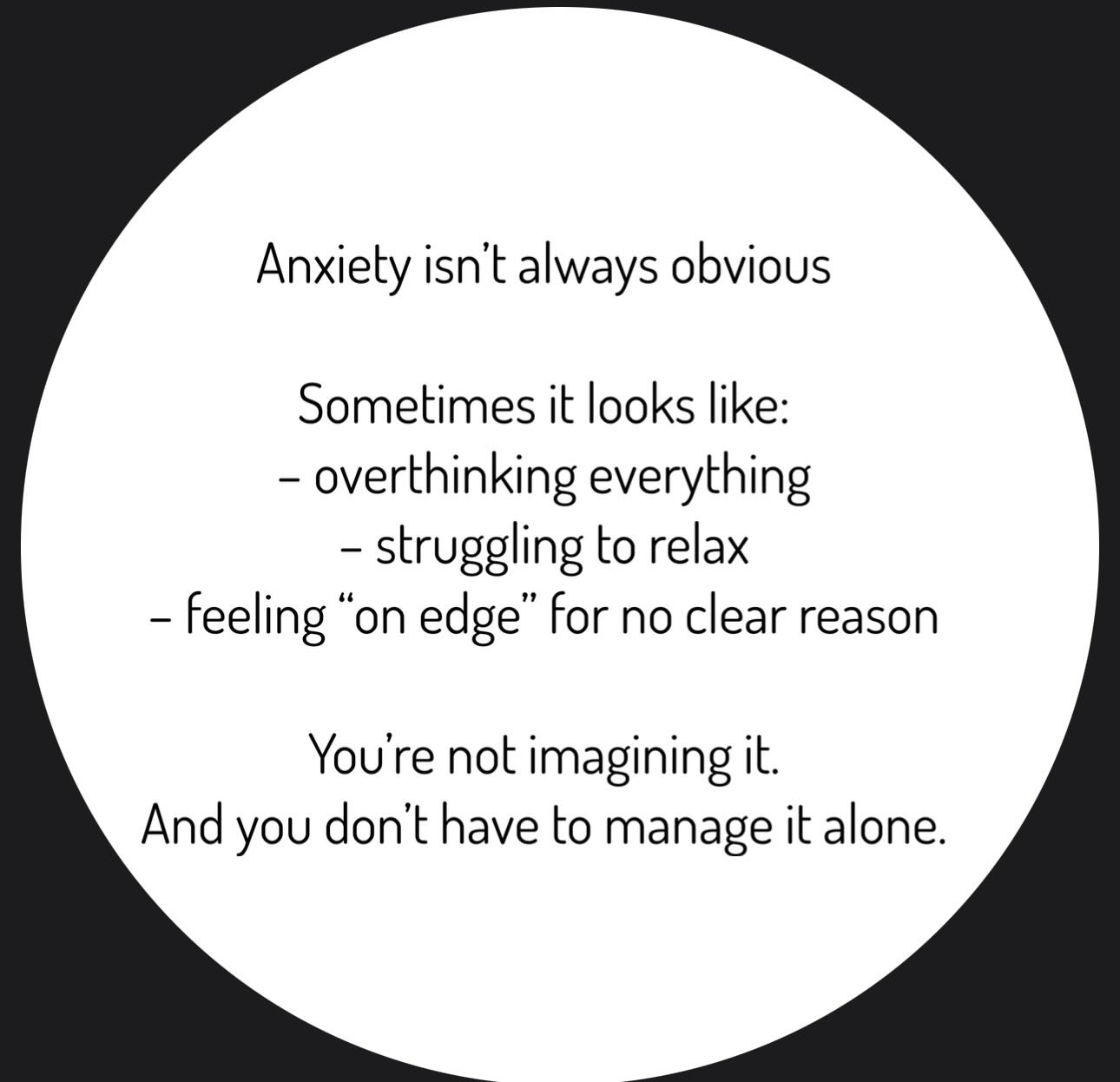 …
Anxiety
#therapynearme #Wirraltherapy #anxietyhelp #wirralcounsellor #mentalwellbeing
😀 Disclaimer: As a psychotherapeutic counsellor, I share content here to educate and raise awareness around mental health. This page is not a therapy service, and viewing or interacting with posts does not establish a client–therapist relationship. For tailored support, please seek one-to-one work with a qualified professional.