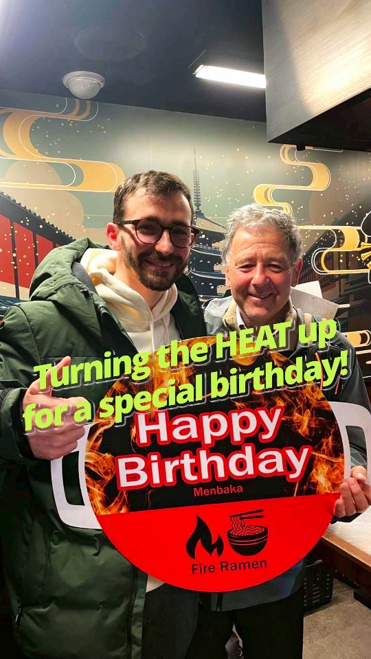 .
🔥 A Birthday to Remember! Pure Fire & Pure Smiles in Kyoto.
We love celebrating special moments with our global fire family! 🥳❤️ A huge thank you to this amazing guest for choosing Menbaka Fire Ramen to make his birthday legendary.
There’s nothing we enjoy more than seeing our counter filled with laughter and adrenaline! Whether you’re celebrating a birthday, an anniversary, or just the thrill of being in Japan, we promise to turn the heat up for you. 🇯🇵🥢🔥
Want to ignite your special day? Book your front-row seat via the link in our bio!
Happy Birthday again! BANZAI! 🙌🎂
@quappus
#happybirthday #birthdaycelebration
#menbaka #fireramen #kyoto