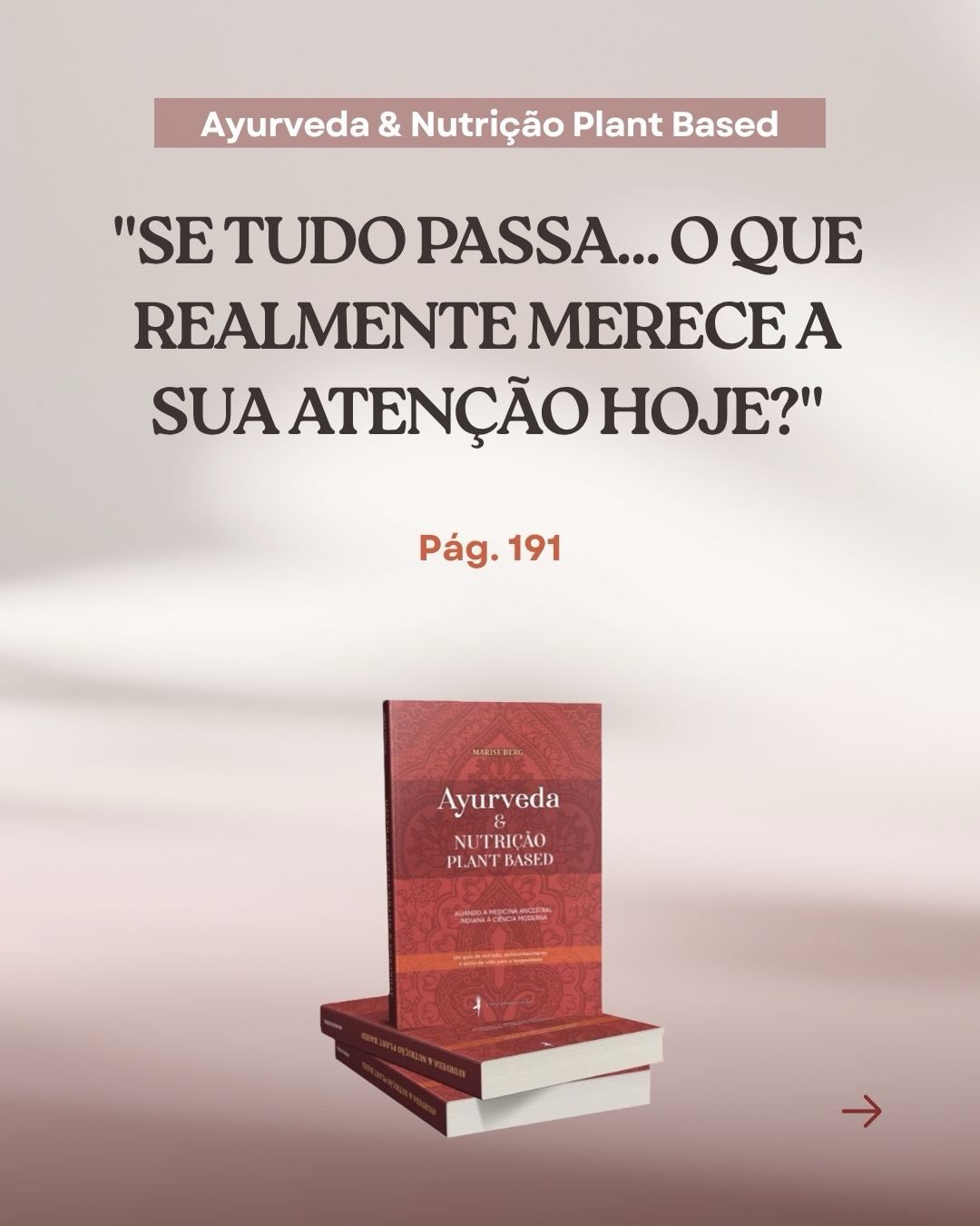 Às vezes a vida convida a gente a olhar com mais presença para aquilo que está sempre acontecendo… a mudança.
A impermanência não é um conceito distante.
Ela está no corpo, na digestão, nas emoções, nos ciclos da natureza… e também na forma como nos alimentamos e cuidamos de nós mesmas(os).
Tudo muda.
O corpo muda.
Os hábitos mudam.
A relação com a comida também pode mudar.
Quando a gente se permite olhar para essa verdade com mais abertura, pode surgir algo precioso: consciência para escolher como quer viver, comer e se nutrir — hoje.
Não como cobrança.
Mas como responsabilidade gentil.
✨ Talvez não seja sobre controlar a vida…
Mas sobre aprender a dançar com os ciclos.
E você, o que na sua vida está pedindo transformação agora?
📖 Esse é um trecho do livro Ayurveda e Nutrição Plant-Based.
Uma publicação essencial para quem deseja aprofundar a prática pessoal e clínica do Ayurveda no Brasil.
👉 O livro está à venda no link da bio.
#Ayurveda #MindfulEating #ComerEmocional #Autocuidado #ConsciênciaAlimentar