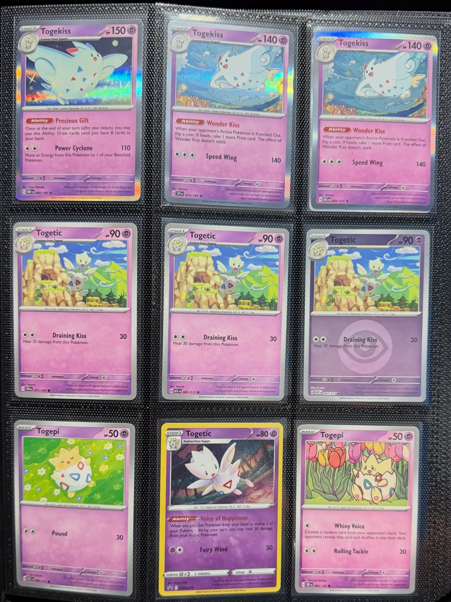 My challenge of getting every Togepi (including Togetic and Togekiss) continues. But I have to pull it or find/trade it at a comic con/card show. Can’t just be given it!! Currently 38% complete). The pokemon journey continues!!
#pokèmon #pokemon #pokemontcg #pokemontcgcommunity #togepi