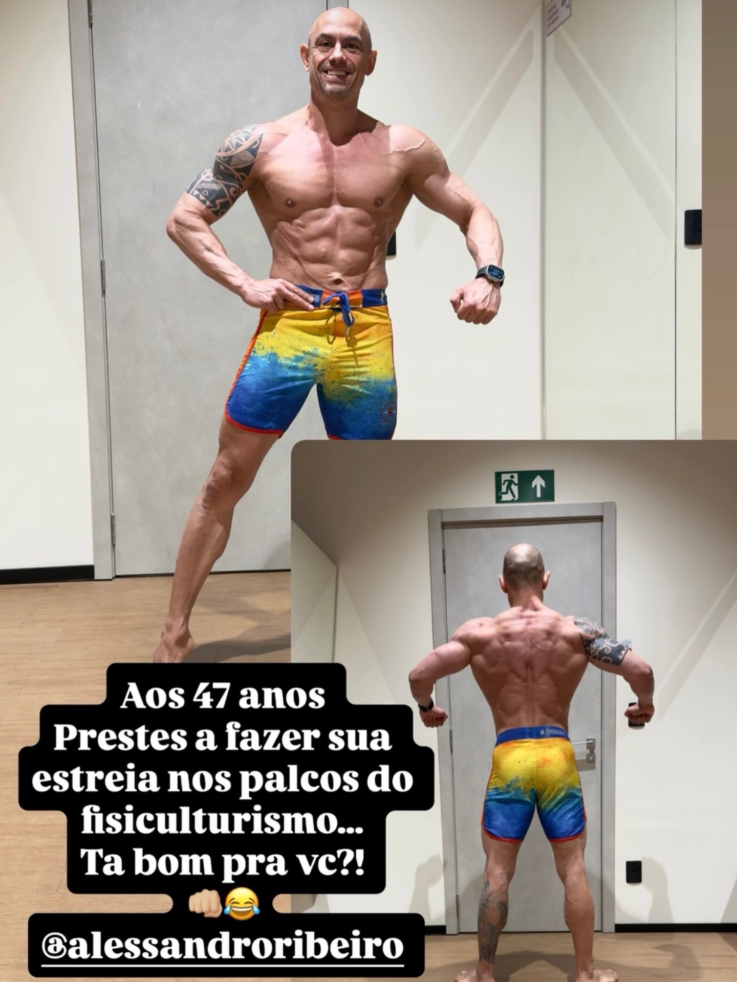 Um espaço para parabenizar @alessandroribeiro que aos 47 anos fará sua estreia nos palcos de fisiculturismo NESSE FÍSICO 👏🏼👏🏼🏆.
É um grande orgulho tê lo conosco, irmão! Parabéns pelo sangue entregue nos trabalhos.
.
Mesmo parecendo “tarde” ainda vai longe 🔥🚀
Que Deus abençoe nossa jornada 👊🏼🙏🏼
.
#LacerdasTeam
