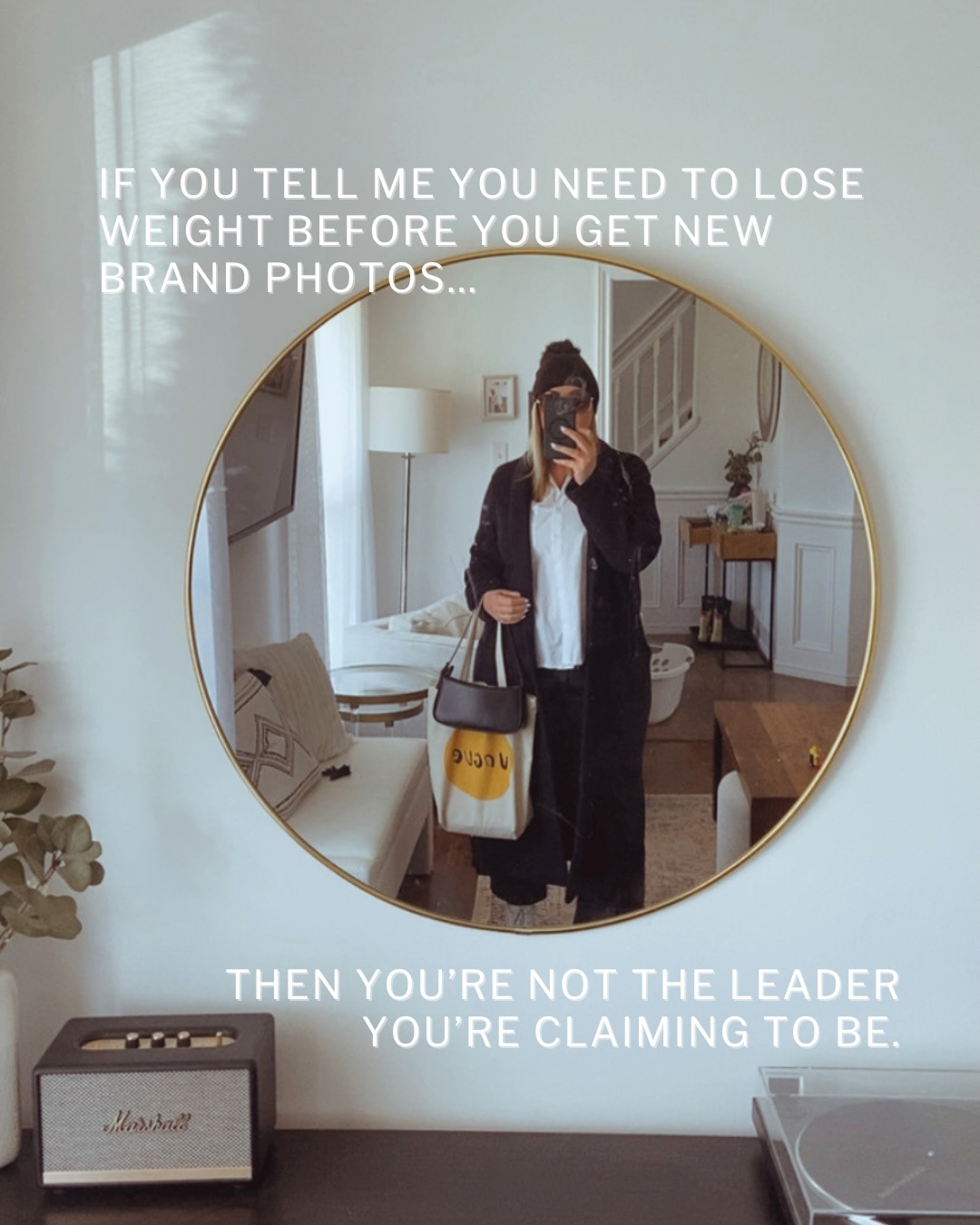 If your identity as a leader is conditional on how your body looks, you don’t fully believe you’re a leader yet.
Because leaders don’t hide.
And the thing is, this isn’t really about weight at all.
It’s about being so stable in your identity as a leader that NOTHING stops you from showing up and doing the work you love.