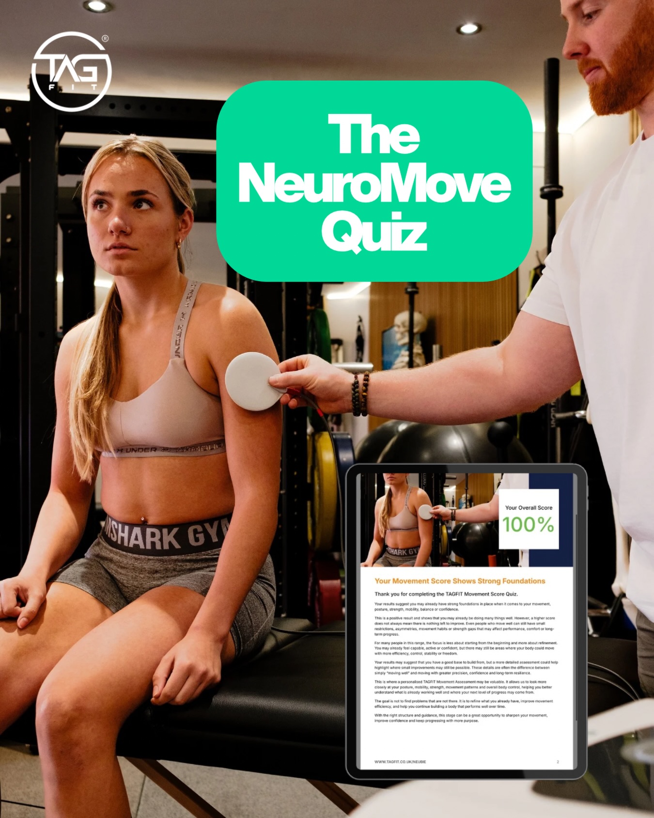 How connected is your body when you move?
The TAGFIT NeuroMove Score Quiz is designed to help you understand how well your body may be responding, coordinating and connecting when you move.
This quiz looks beyond general fitness and explores areas such as:
🧠 Brain-body connection
😎Movement confidence
🐆Balance and control
💪🏼Strength awareness
😖Stiffness or restriction
✌🏼Coordination
🪑 How supported your body feels during movement
📈 Once completed, you’ll receive a free personalised PDF results report with your NeuroMove Score and a clearer insight into where your body may benefit from more focused support.
Take the free NeuroMove Score Quiz today.
Head to the link in my bio 🔗
#NeuroMoveScore
#BrainBodyConnection
#MoveWithConfidence
#TAGFIT
#NervousSystemTraining
