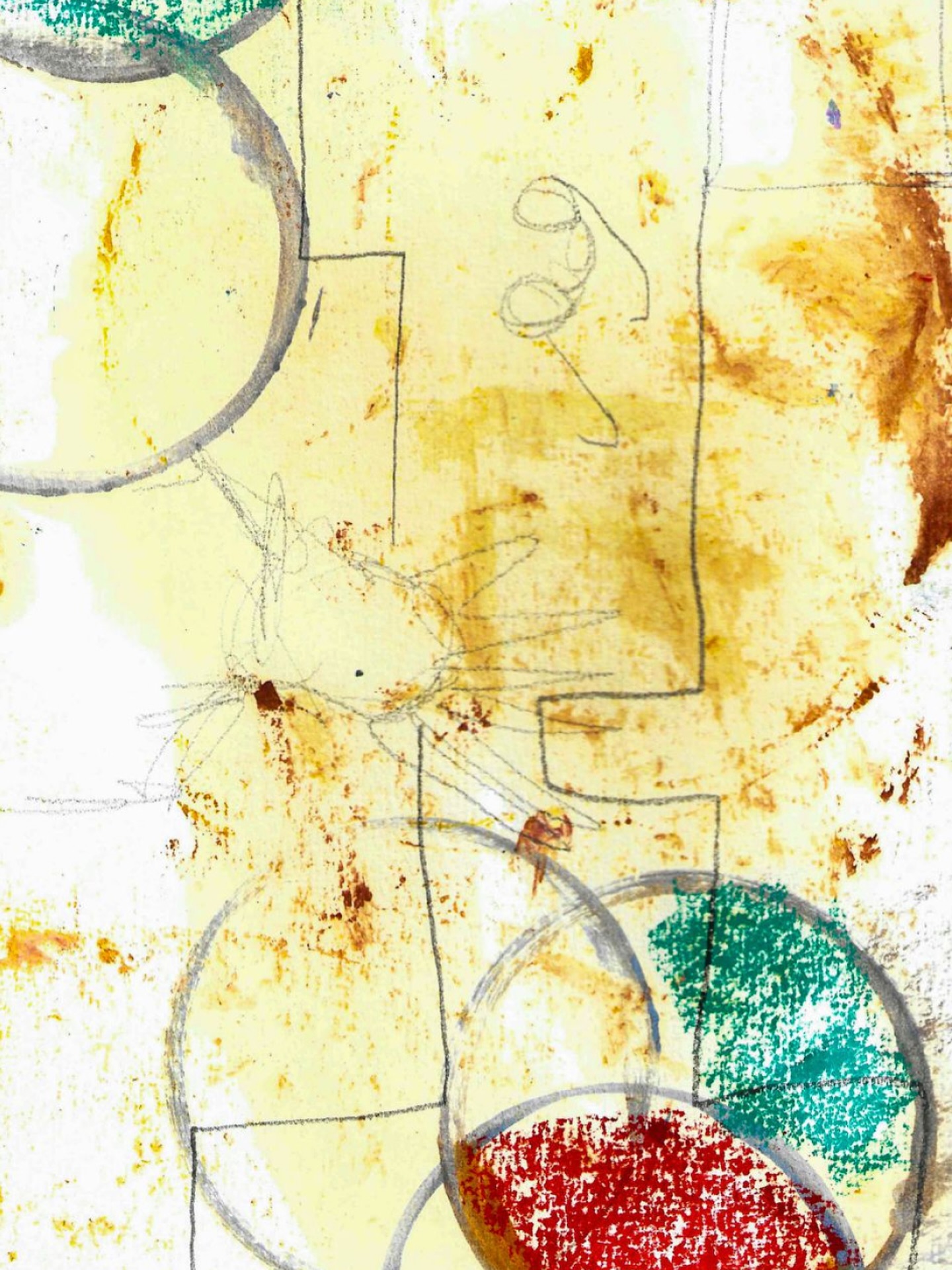 Peindre, c’est un mouvement continu.
Le geste avance, s’arrête, reprend. Il cherche un équilibre. Parfois il faut plusieurs tentatives avant qu’une forme juste apparaisse.
Rien n’est figé pendant ce travail. La peinture évolue à mesure que le regard change.
Il arrive qu’un simple trait modifie toute la composition. Ces moments sont toujours très forts. Ils demandent d’être attentif et disponible.
La peinture reste pour moi un espace de recherche permanent.