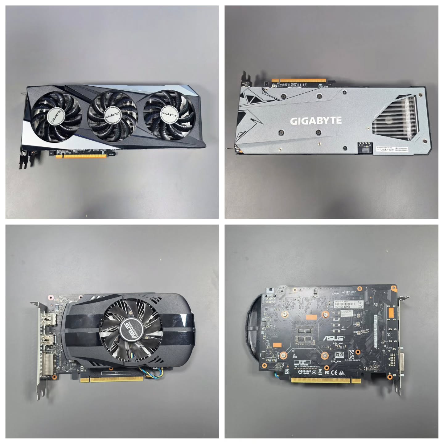 FOR SALE:
Today we have a couple of graphics cards on clearance.
They are both used.
Gigabyte AMD RX 6600 8GB Eagle
ASUS GTX 1650 4GB
Please note - on the GTX 1650 only the Displayport works so the HDMI is a dud unfortunately. This may be able to be fixed though but we haven't tried.
https://www.garner-tech.uk/store/clearance