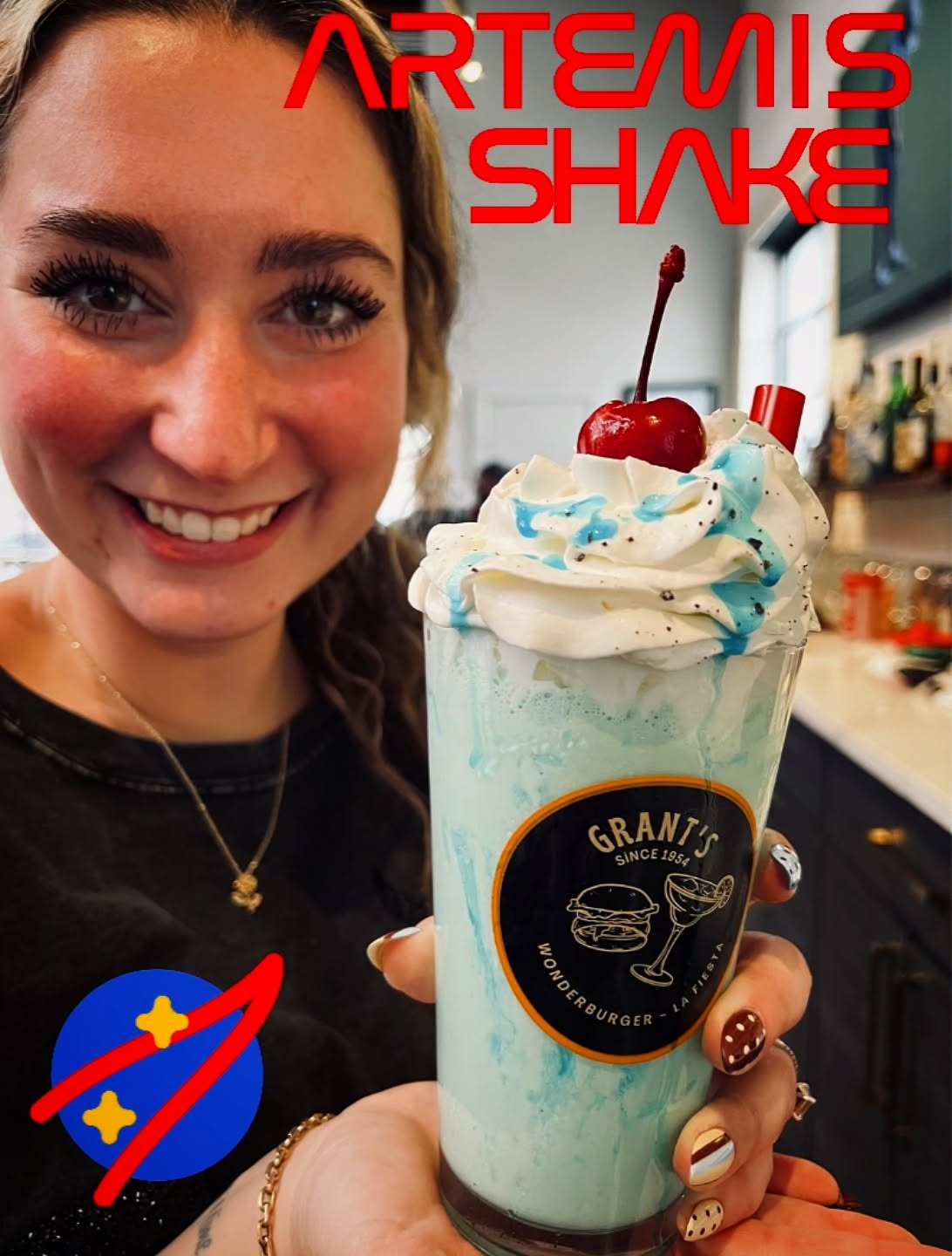 Get in here before #splashdown for an #Artemis II #Milkshake and watch the return home of our #NASA heros!!! @oreo and Blue Raspberry 👩🚀👨🚀🚀🌚🌎 Available all weekend! (We will be closed Saturday, April 11th from 11am to 4:30pm for a private event).