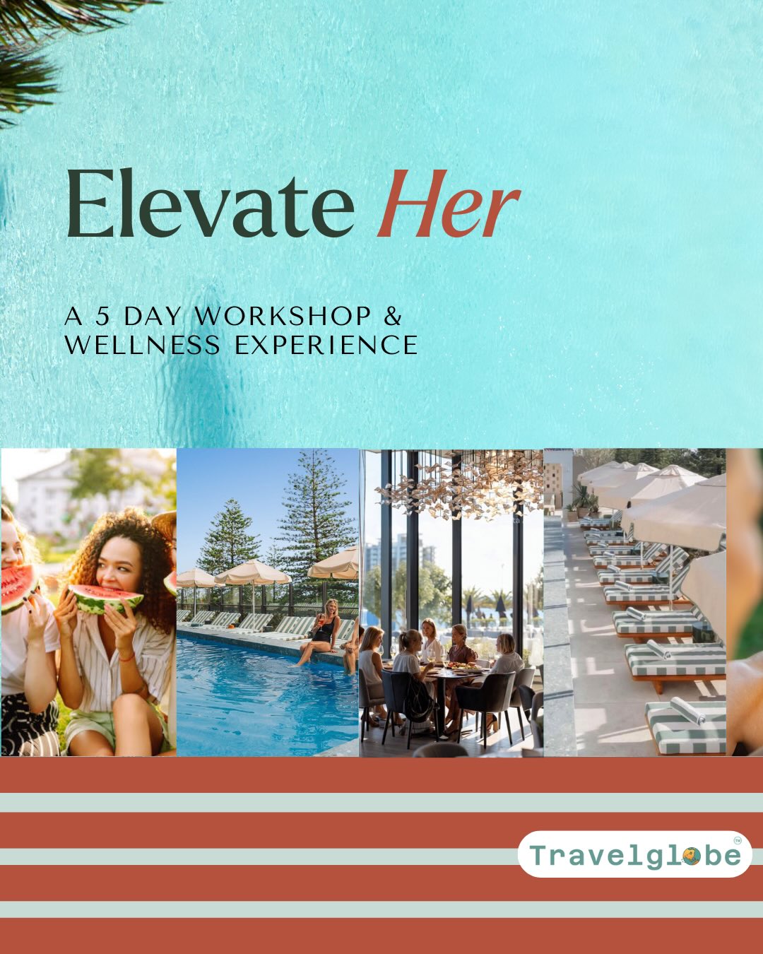 ELEVATE HER RETREAT | MONDRIAN GOLD COAST
This is not just a getaway… this is where things shift.
30 AUG – 03 SEP
Mondrian Gold Coast
Surround yourself with some of Australia’s most inspiring women and actually walk away with clarity, confidence, and a plan.
Featuring an incredible line-up including:
Jules Robinson @julesrobinson82
Anna Polyviou @annapolyviou
Heidi Anderson @_heidianderson
Maree Sortino @the_social_secret
Molly Benjamin @ladiesfinanceclub
Kylie Paatsch @kyliepaatschleadership
Stephanie Leung @misssteph_eatdrinkplay
Irene Jones @ijones_media
Danni Duncan @danni.duncan_
And many more powerful female founders and voices
WHAT YOU GET:
• 5 days luxury at Mondrian Gold Coast
• 3 full days of workshops (business, leadership, health)
• Real access to speakers , not only from a stage, but in the room with you (and they will spend longer than 2 hours with you 😜)
• Wellness day: yoga, sound healing + spa at Soak
• Anna Polyviou masterclass + final shared dinner
• Cocktail welcome + curated group dinners
• Goodie bags from iconic brands
• All key meals included (breakfast, lunch, tea across retreat days)
• Your Elevate Her notebook + tangible tools to take home
You don’t just leave inspired… you leave with direction, strategy, and momentum.
Because let’s be honest -most women are pouring into everyone else.
This is the space where you finally pour back into yourself.
WHY YOU COME:
• You want clarity in your next move
• You’re ready to grow your business or yourself
• You need to be in the right rooms with the right women
• You’re done playing small
You want connection- networking - growth and support. Now this is time to think about elevating your life, not escaping it.
Starting from $500 for workshop days
Full inclusions and accommodation packages from $2890
Spots are limited.
BOOK NOW
www.travelglobe.com.au
or DM us directly
#retreat #leadership #wellness #elevateher #womeninspiringwomen