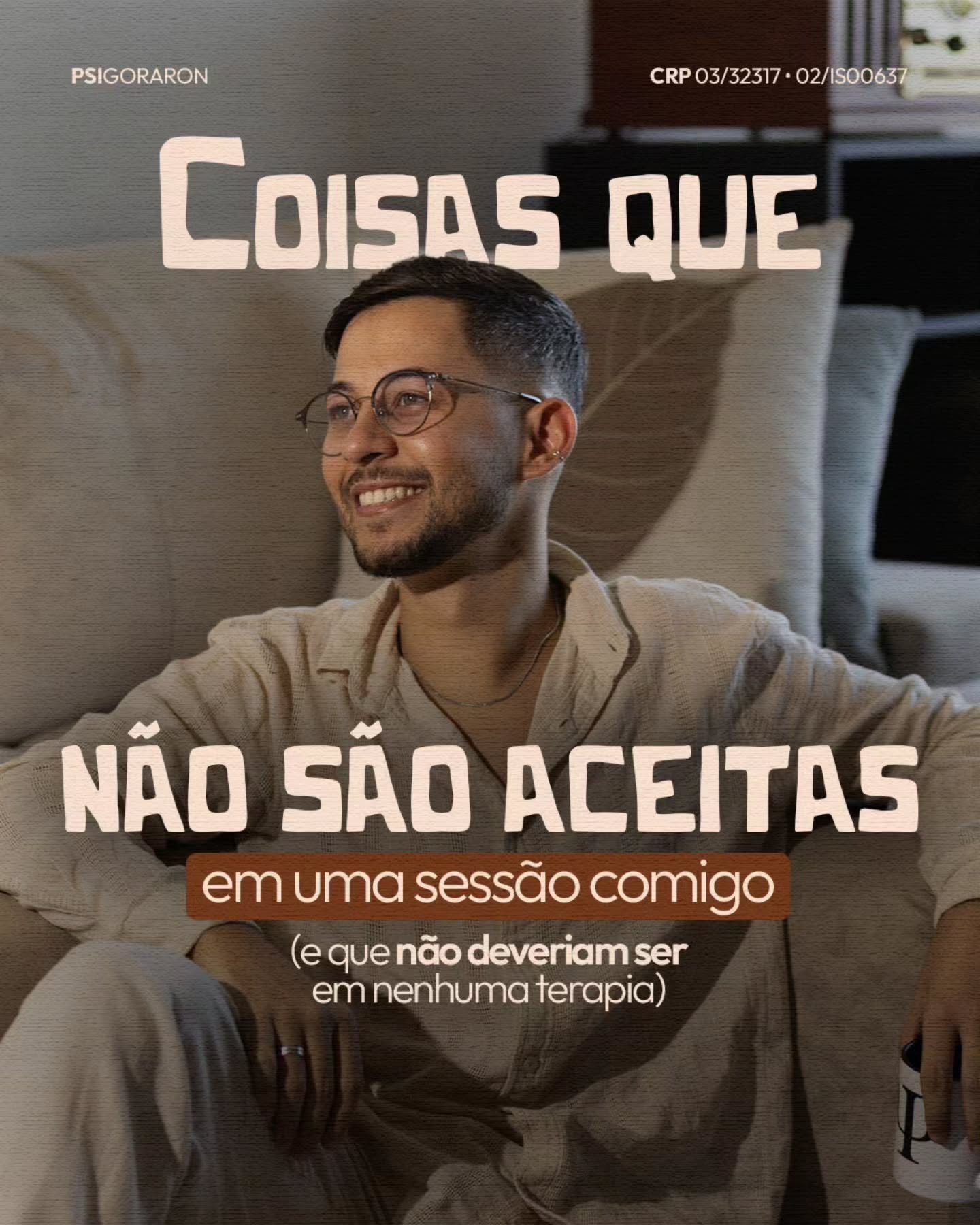 É claro que as sessões têm combinados, que estão no contrato terapêutico e existem para dar segurança para as duas partes. Mas fora isso, o que acontece ali dentro é aberto. O tema, o ritmo, o rumo que a conversa toma: tudo isso é construído junto, e esse espaço existe para você ser quem é. Sem julgamentos 💛
•
#psicoterapia #psicologia #act #psigoraron