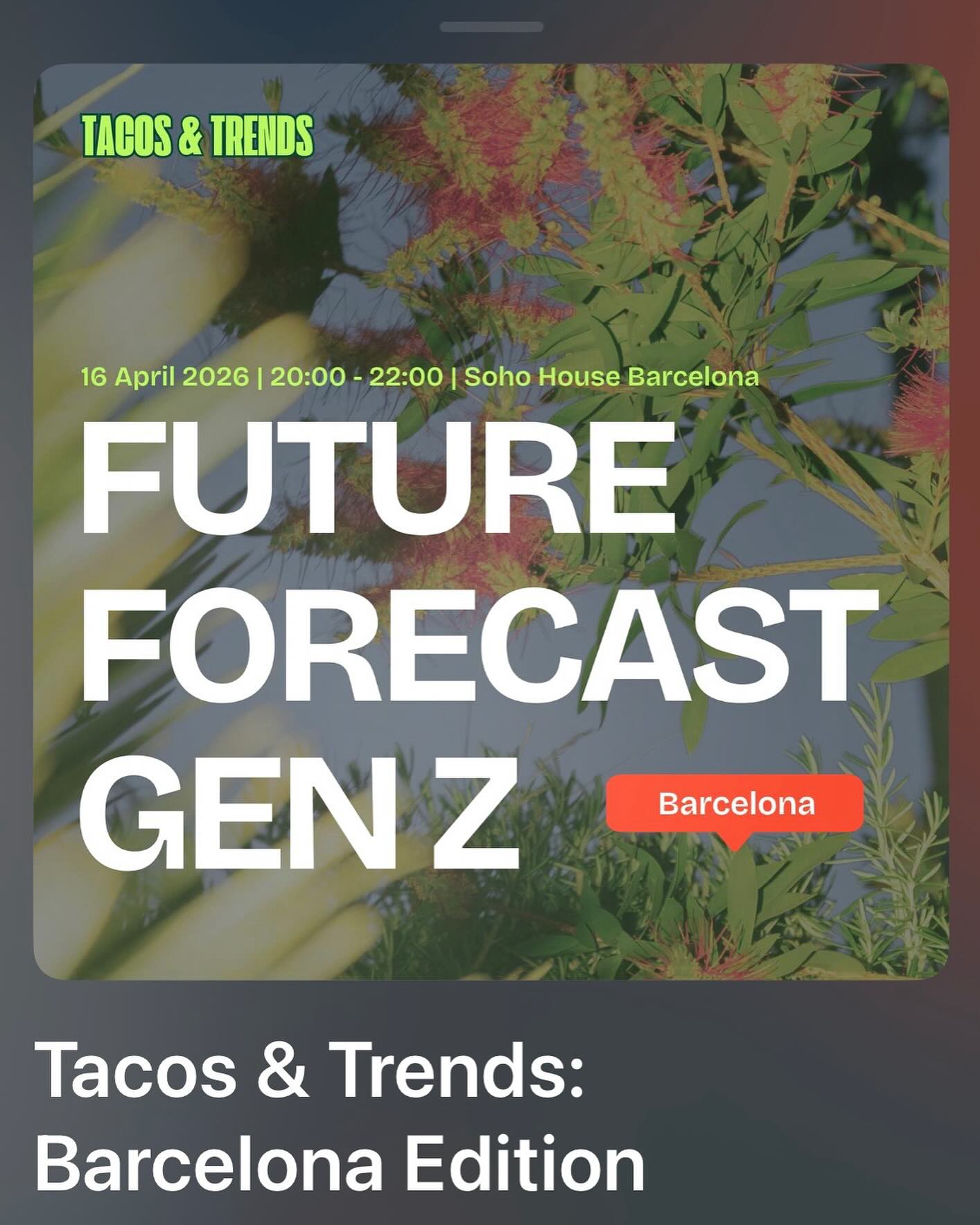 Barcelona we are here!! Autumn Zimmerman @madetrends and Laura Pedrol present the latest in Consumer & Cultural Trends thank you to Soho House Barcelona for the invite 16 April - DM us if you want to attend 🌮