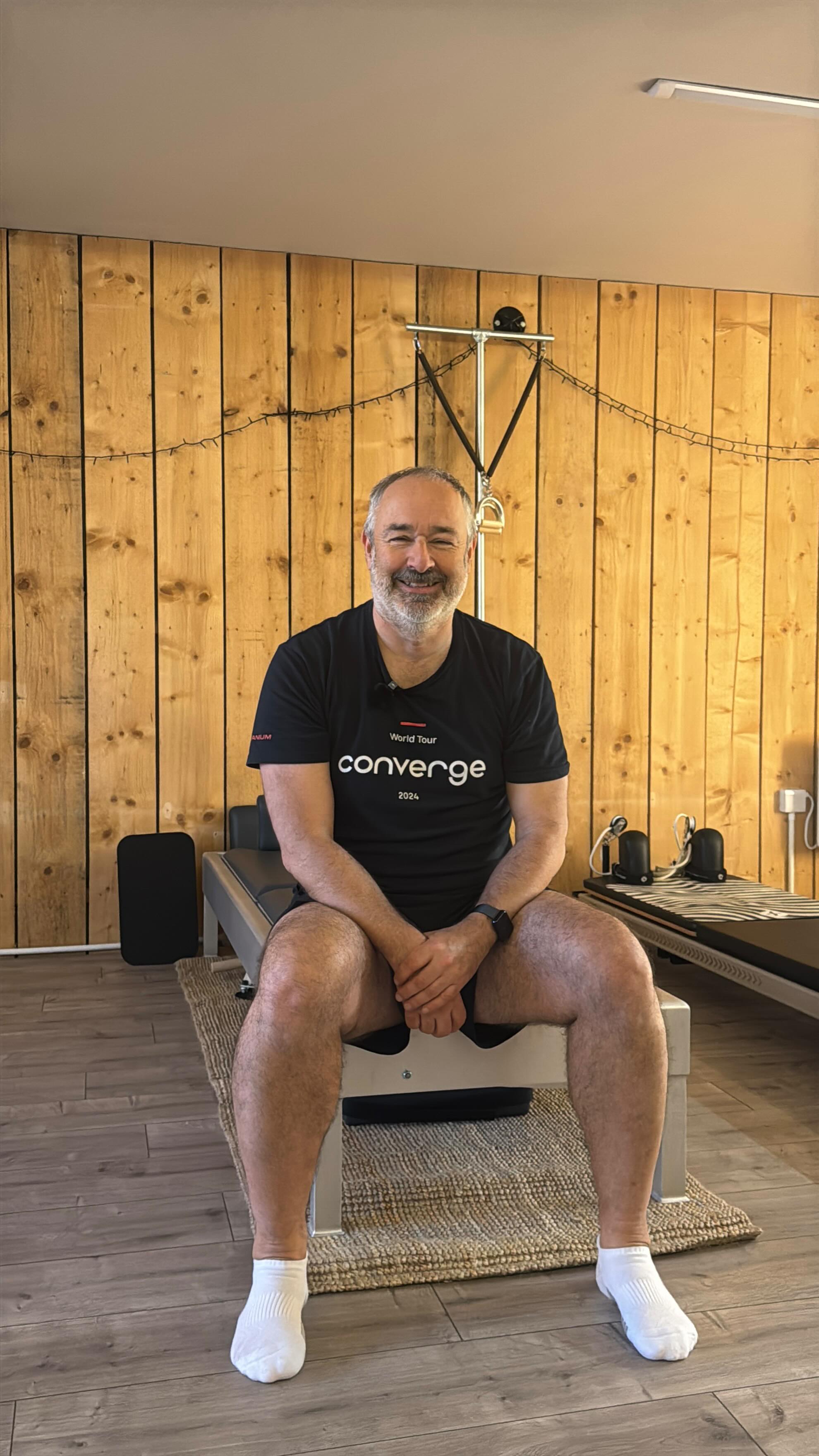 MEET THE MEMBER!!
Each week I’ll be introducing to one of my members…in turn they will each be sharing their stories, their journeys and just why they love Pilates so much!
This week I’m introducing you Les!
Les joined my classes 3 years ago looking to increase his core strength and flexibility, both of which have improved massively since he joined. As a desk worker he spends long periods sitting down, in his spare time he plays golf, runs, lifts weights….and has been known to be partial to a cheese and wine night (or two!) and a pub quiz. You’ll know you’re in class with Les as he’s the one huffing, puffing and groaning all the way through, with me telling him “for goodness sake Les, breathe!” LOL
In all seriousness, it’s been awesome to be part of his journey, especially seeing him progress to being able to do a roll up smoothly….proof indeed that practice makes perfect. The breathing on the other hand…well that’s a work in progress! ;)
I’ll let him tell you about his journey and why he thinks Pilates is an essential part of it.
