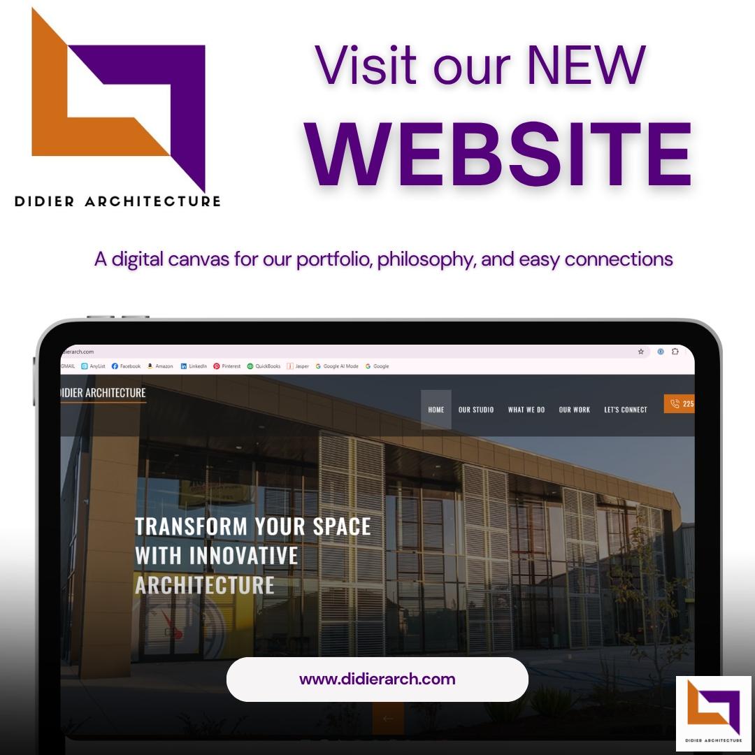We're excited to launch the new Didier Architecture website, a digital canvas for our portfolio, philosophy, and easy connections. Discover our projects, our vision, and let's create your next space together. Explore now via the link in bio!
#DidierArchitecture #NewWebsite #VisionaryDesign