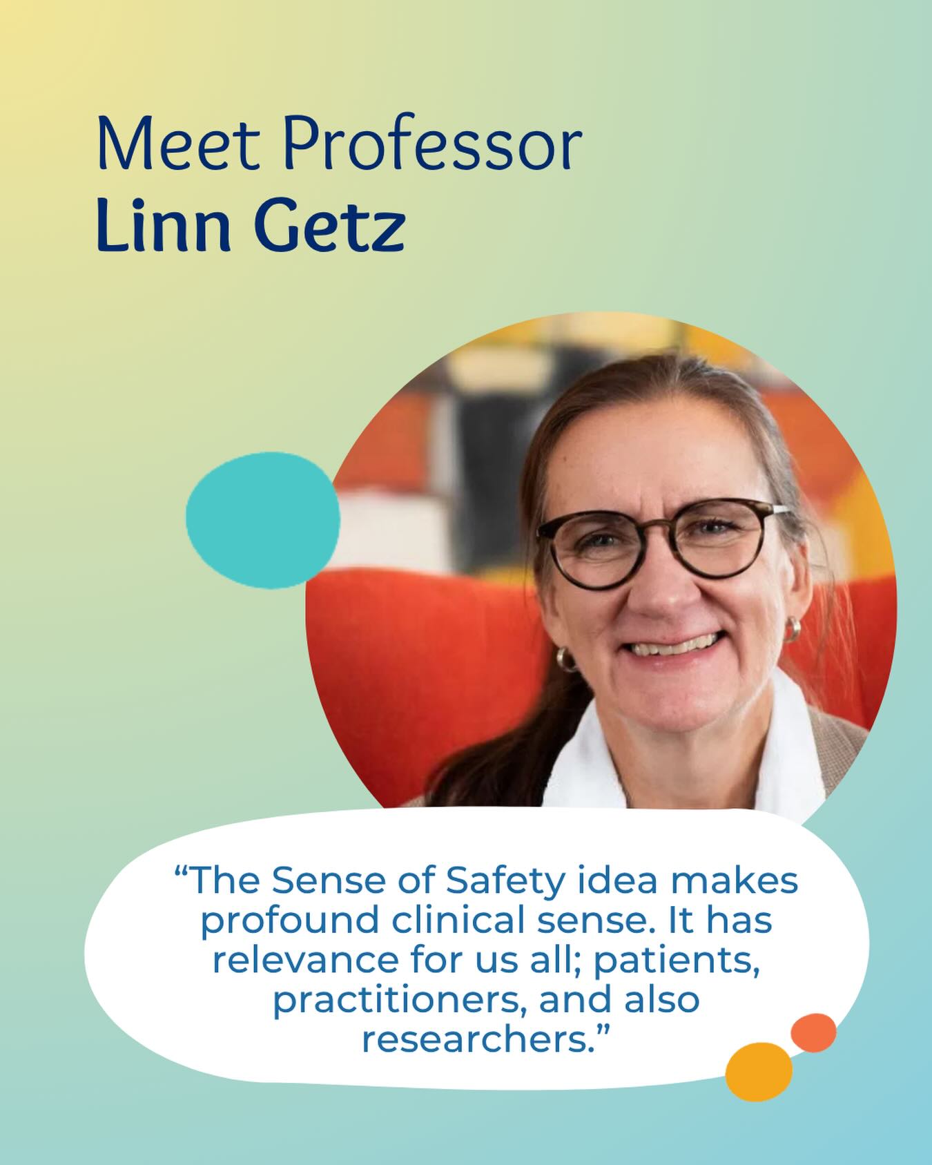 Linn Getz, PhD MD, is a Professor of Behavioural Science in Medicine at the Norwegian University of Science and Technology, with a long-standing interest in the intersection of science and the philosophy of medicine.
We are so grateful to have Linn as part of the Sense of Safety research community and for her thoughtful contributions to this growing body of work.