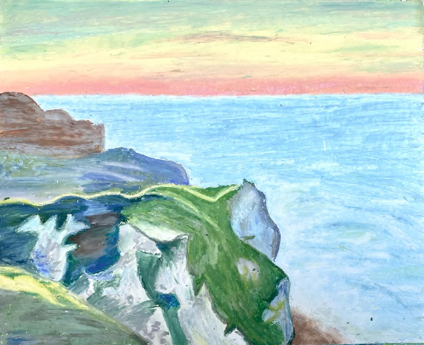 Clémence #paysage #pastelalhuile #ateliercarolinek