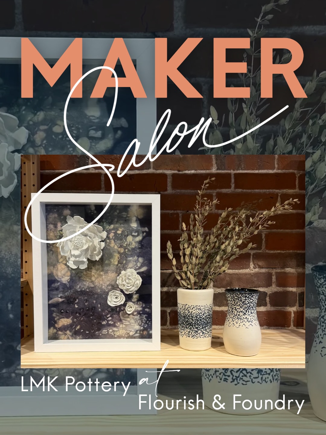 Join @flourishfoundry for Maker Salon featuring @lisakillaby with LMK Pottery.
Gather around our table to celebrate spring and Mother’s Day. Lisa will be guiding us through her work as we create a memorable evening together. Bring a special guest!
#artisanmade #ceramics #boston #events #mothersday