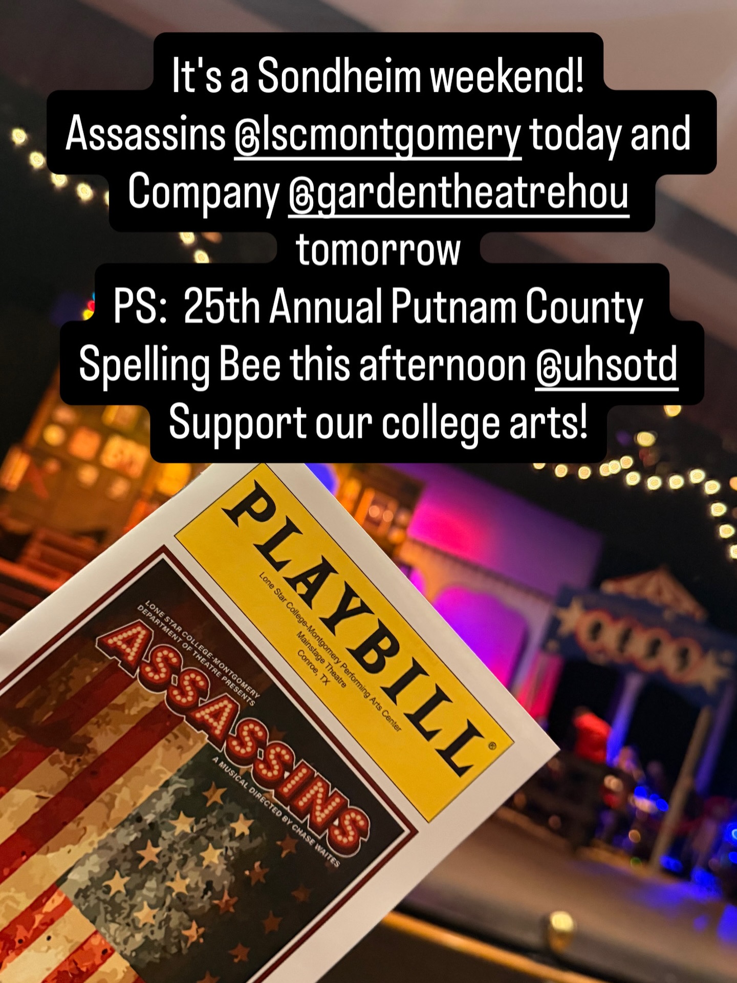 Begging with The little Shop of Horrors last night, we are making a weekend of seeing University productions with an addition of Company @gardentheatrehou .